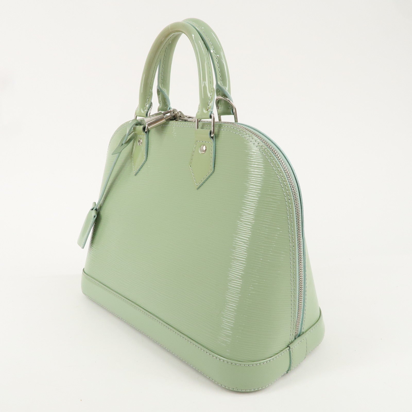 Louis Vuitton Epi Patent Leather Alma Hand Bag Light Green M52142