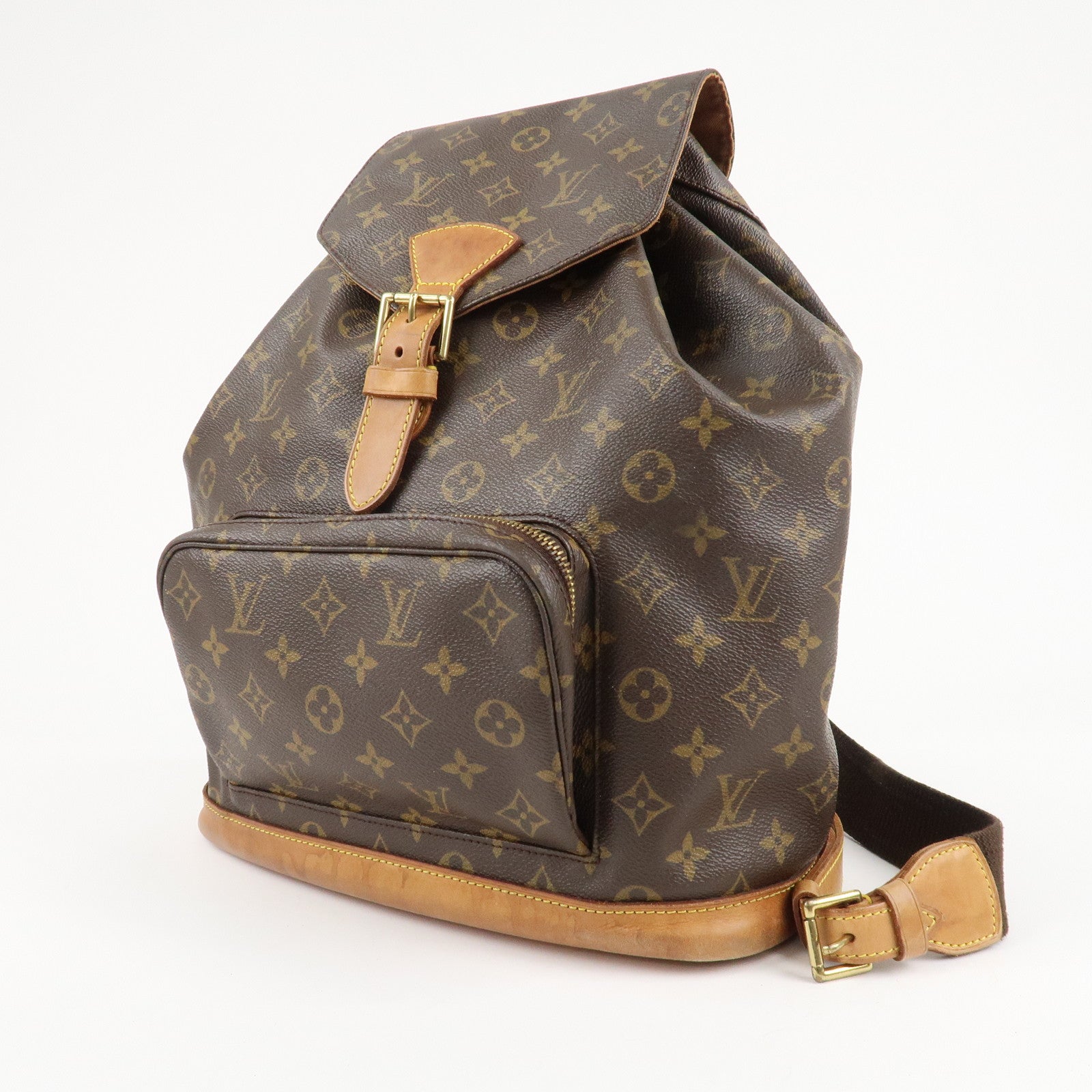 Louis Vuitton Monogram Montsouris GM Back Pack Brown M51135 Used