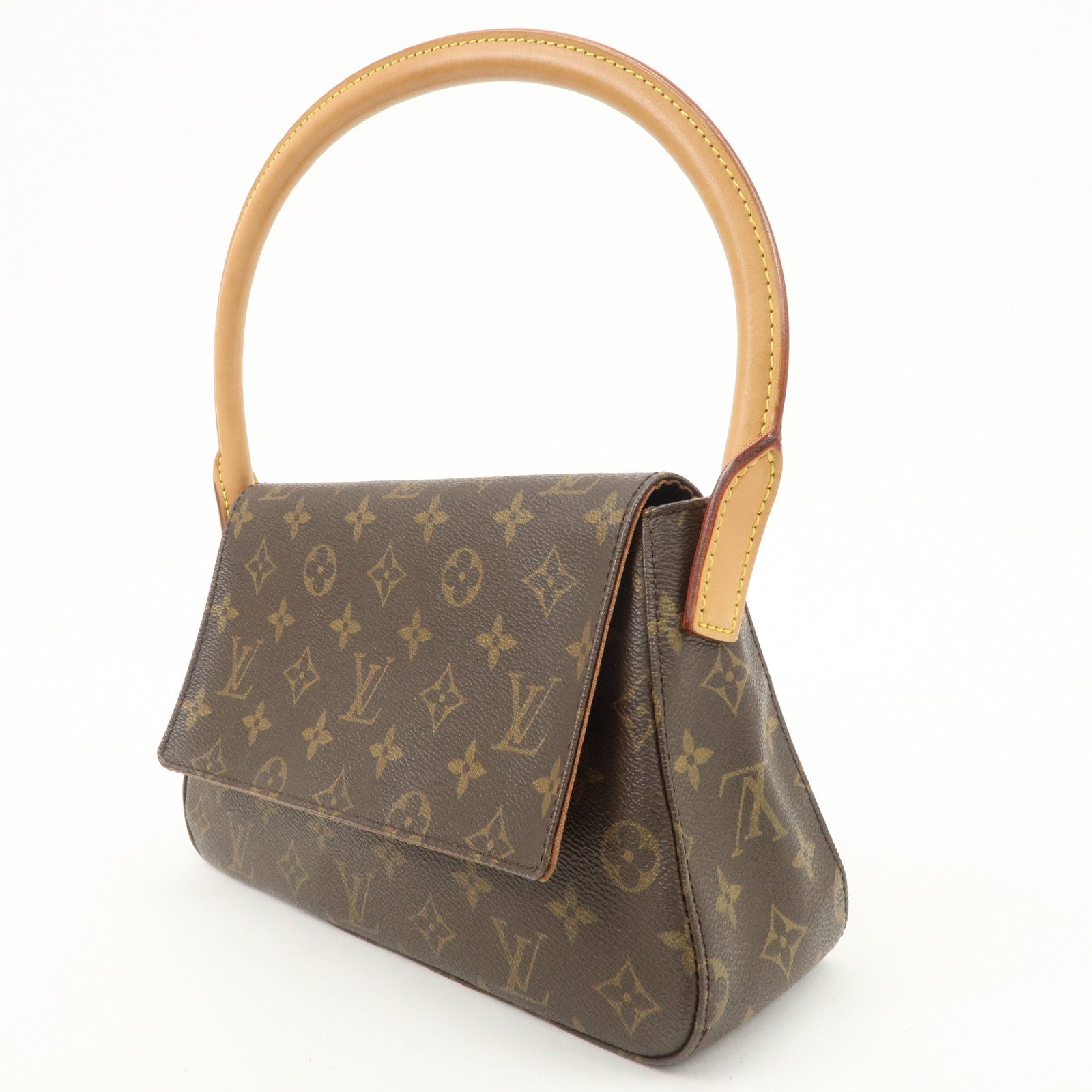 Louis Vuitton Monogram Mini Looping Shoulder Bag Hand Bag M51147 Used