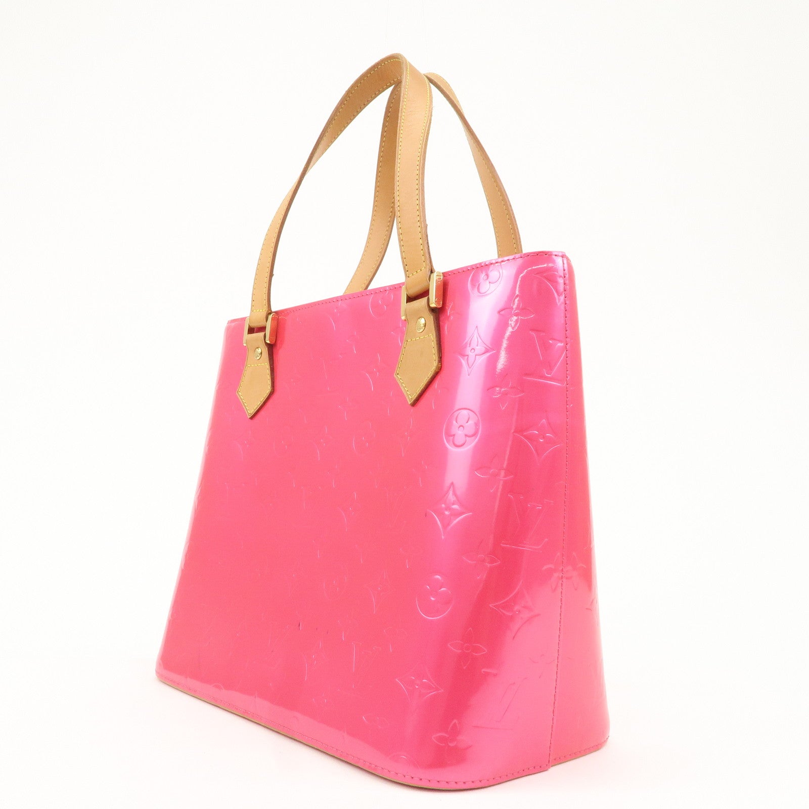 Louis Vuitton Monogram Vernis Houston Tote Bag Fuchsia Pink M91219 Used