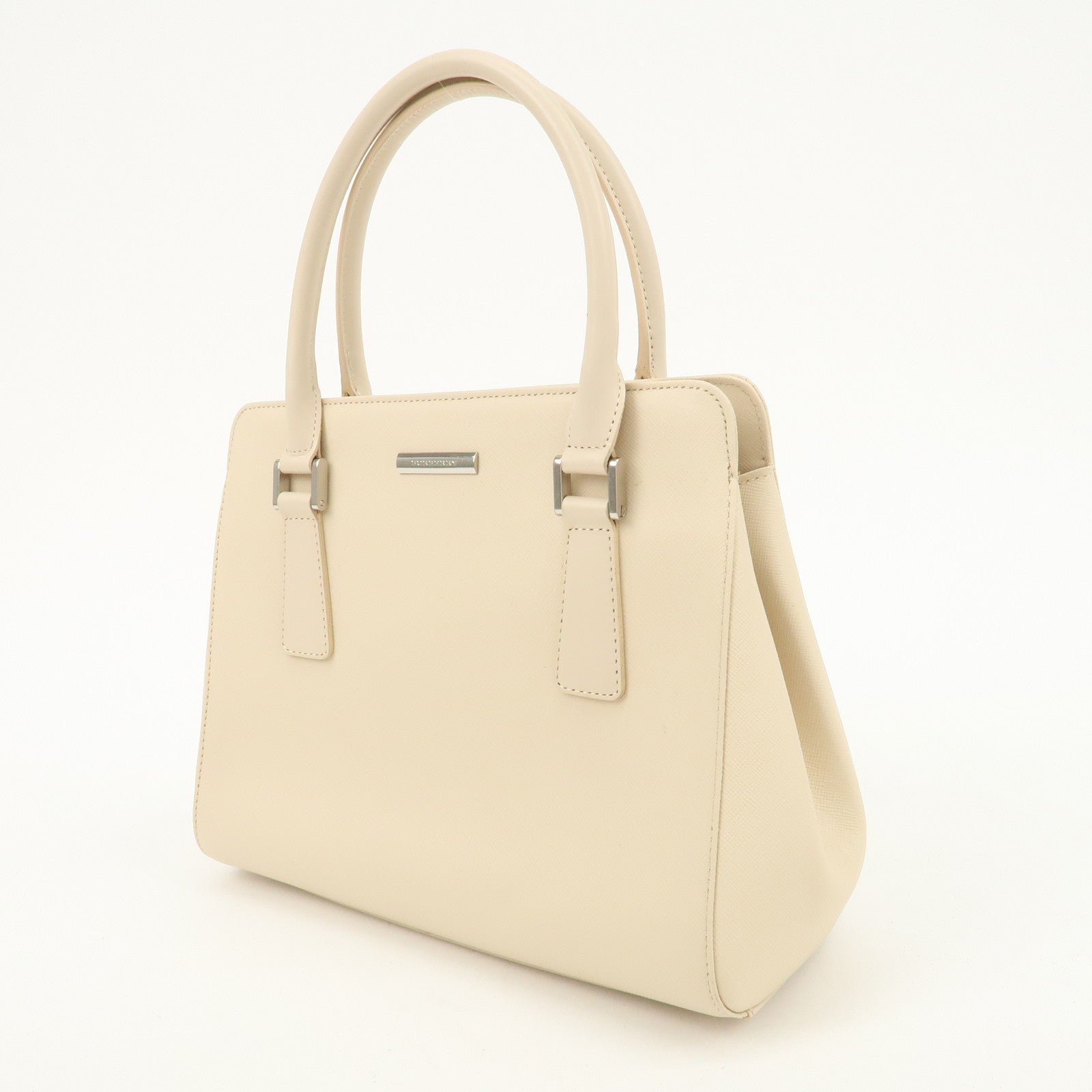 BURBERRY Leather Hand Bag Beige