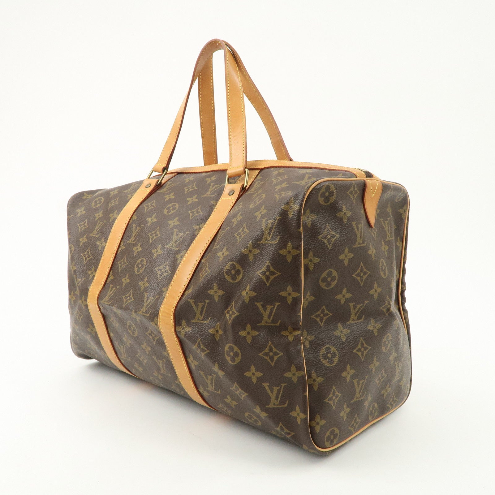 Louis Vuitton Monogram Sac Souple 45 Boston Bag Brown M41624 Used