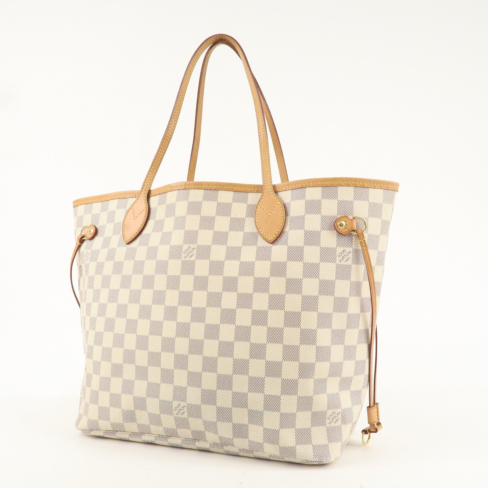 Louis Vuitton Damier Azur Neverfull MM Tote Bag Hand Bag N51107