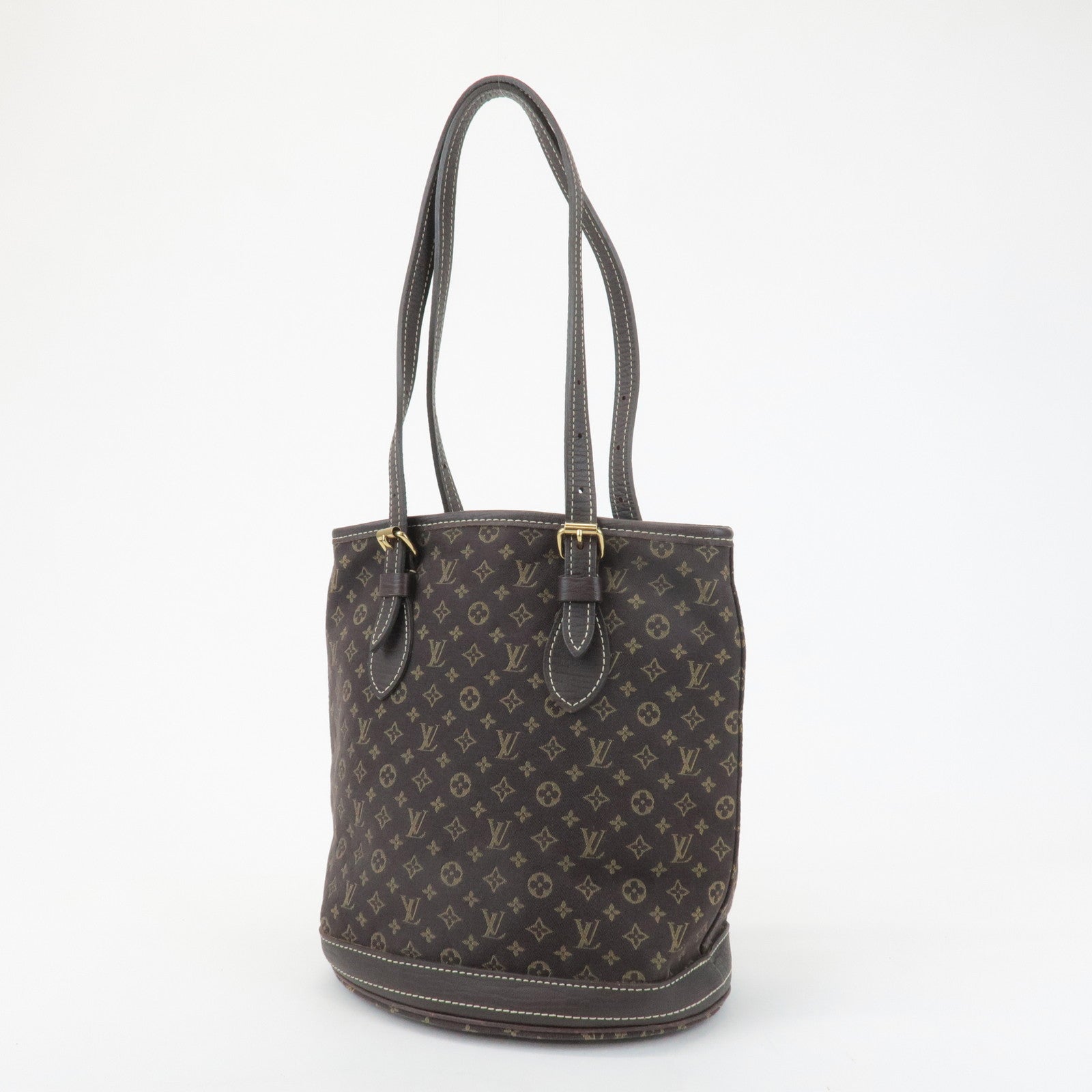 Louis Vuitton Monogram Mini Lin Bucket PM Shoulder Bag M95226 Used