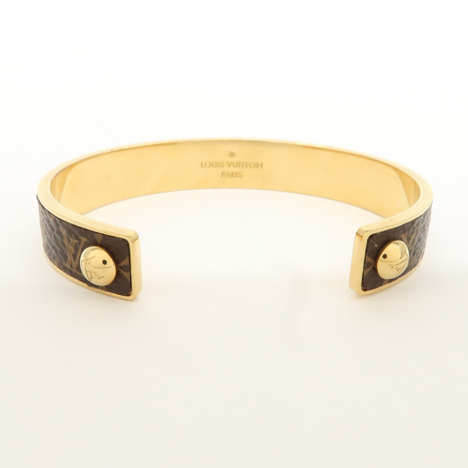 Louis Vuitton Monogram Jonc Wild LV Bracelet Brown M68369 Used