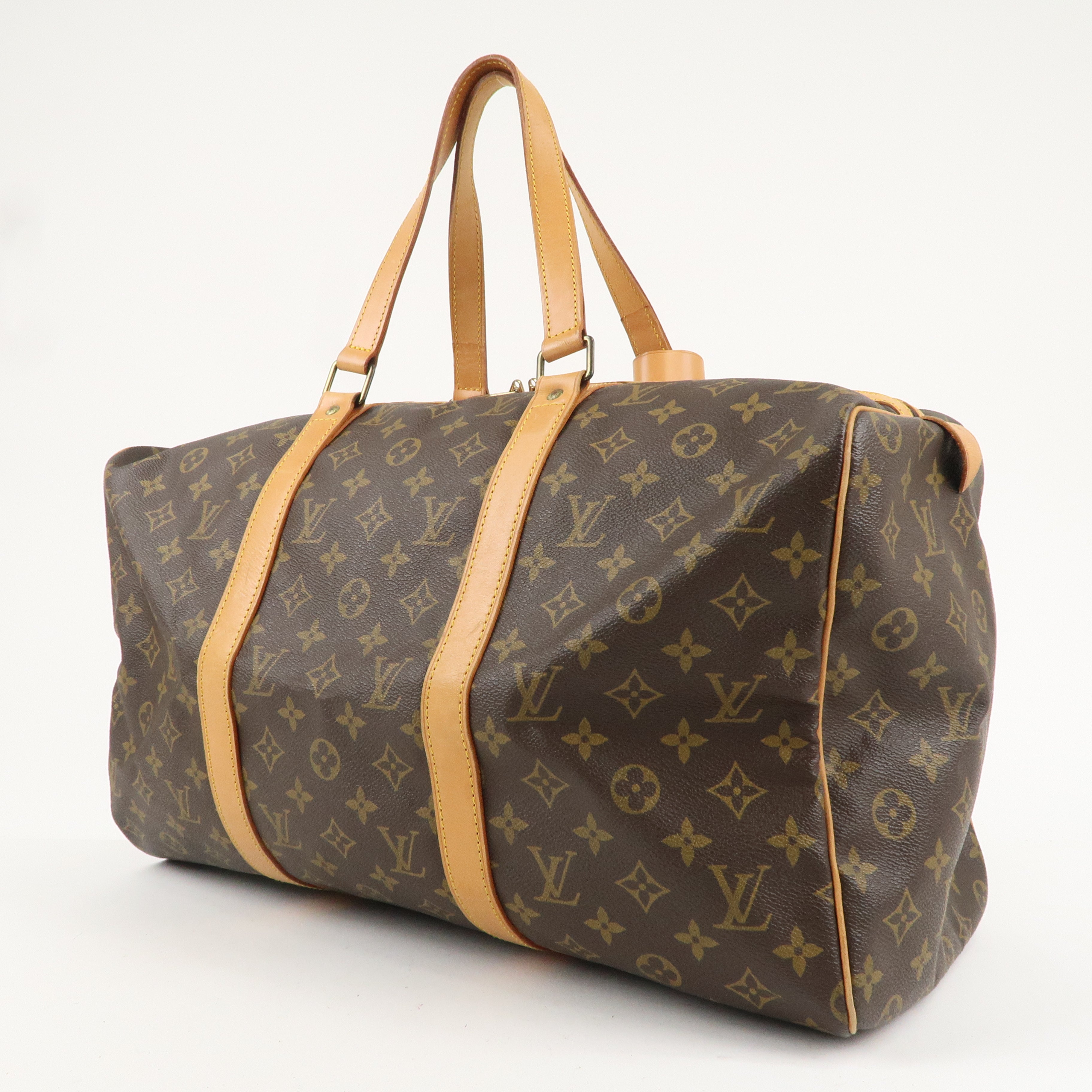 Louis Vuitton Monogram Sac Souple 45 Boston Bag Brown M41624