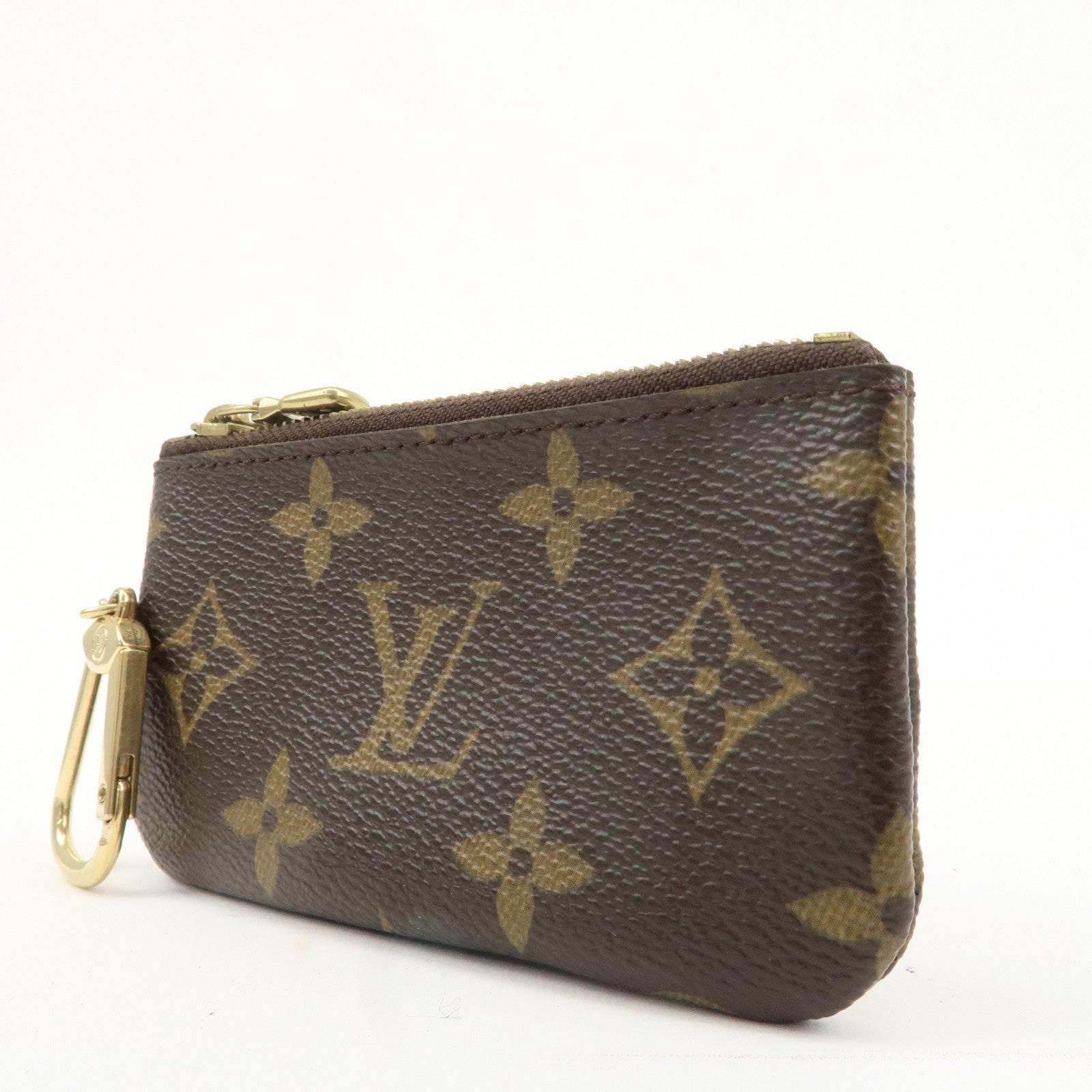 Louis Vuitton Monogram Pochette Cles Coin 
Key Case M62650 Used