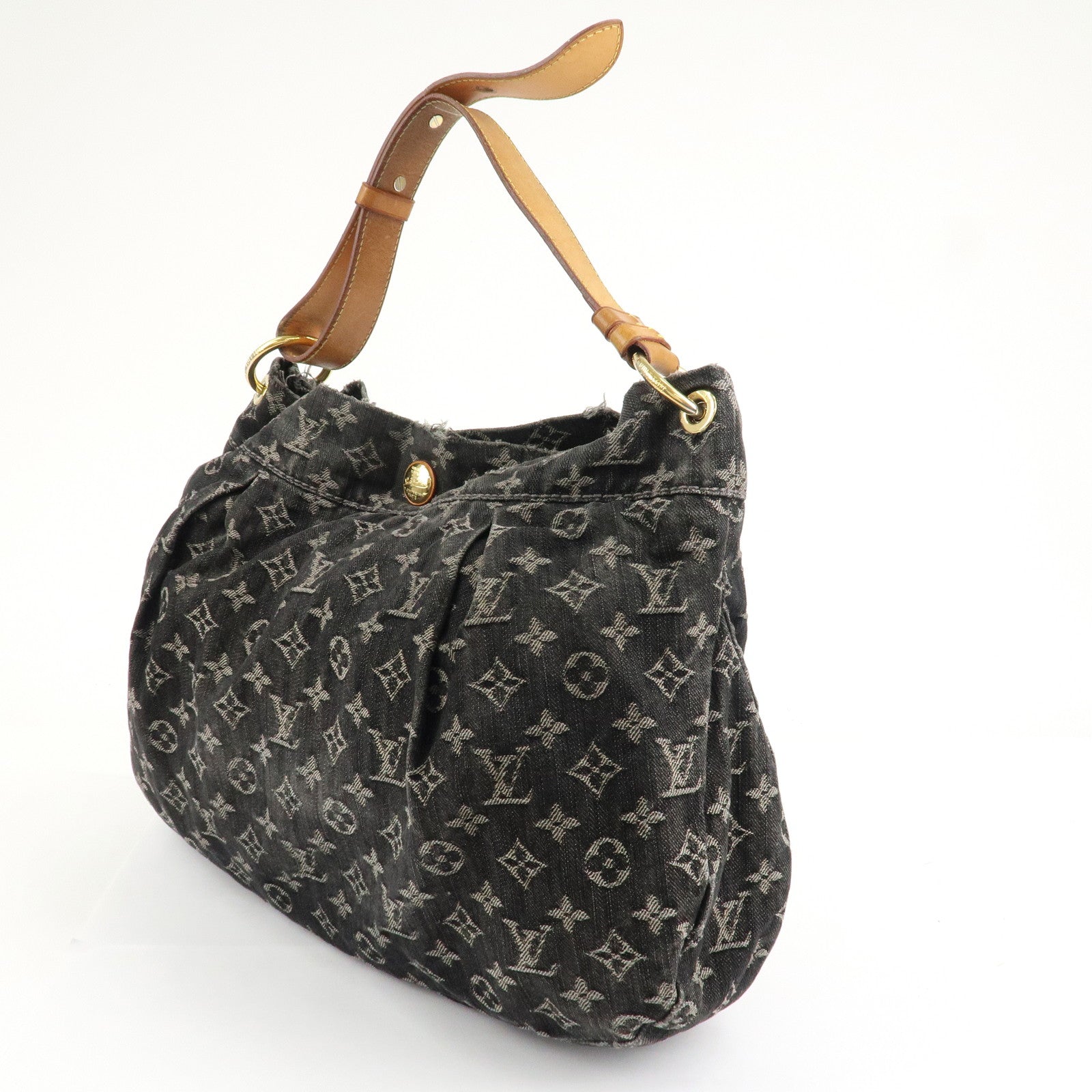 Louis Vuitton Monogram Denim Daily PM Shoulder Bag Noir M40494 Used