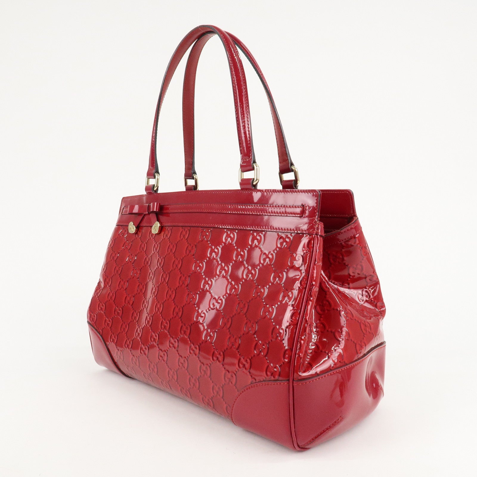 GUCCI Guccissima Patent Leather Mayfair Red 257612 525040 Used