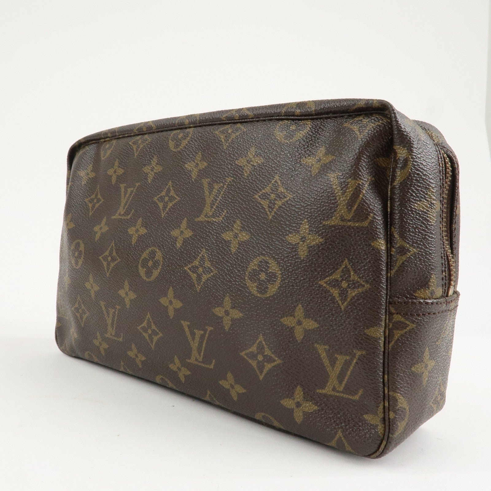 Louis Vuitton Monogram Trousse Toilette 28 Pouch Brown M47522 Used