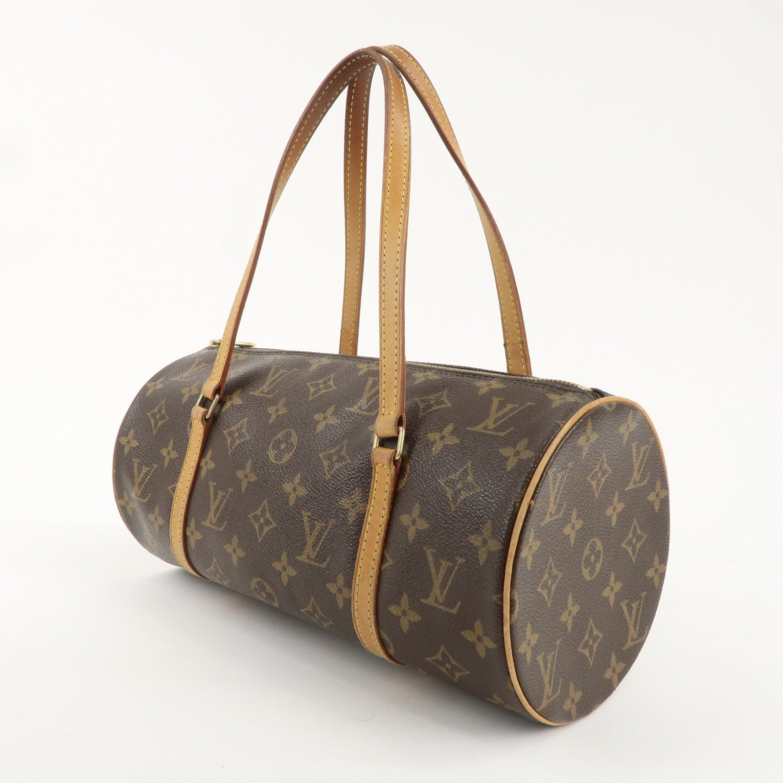 Louis Vuitton Monogram Papillon 30 Hand Bag Brown M51385