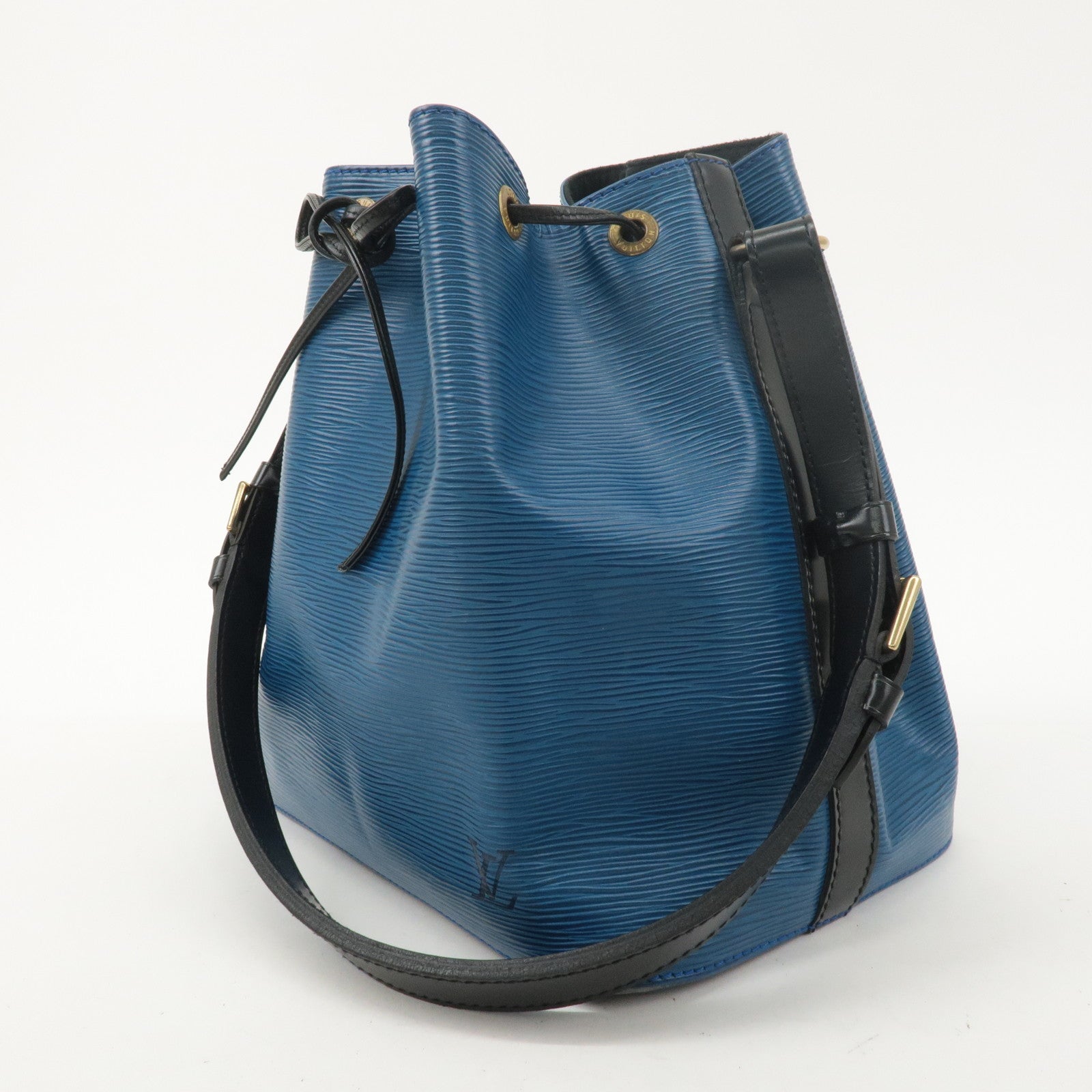 Louis Vuitton Epi BiColor Petit Noe Shoulder Bag Blue Black M44152