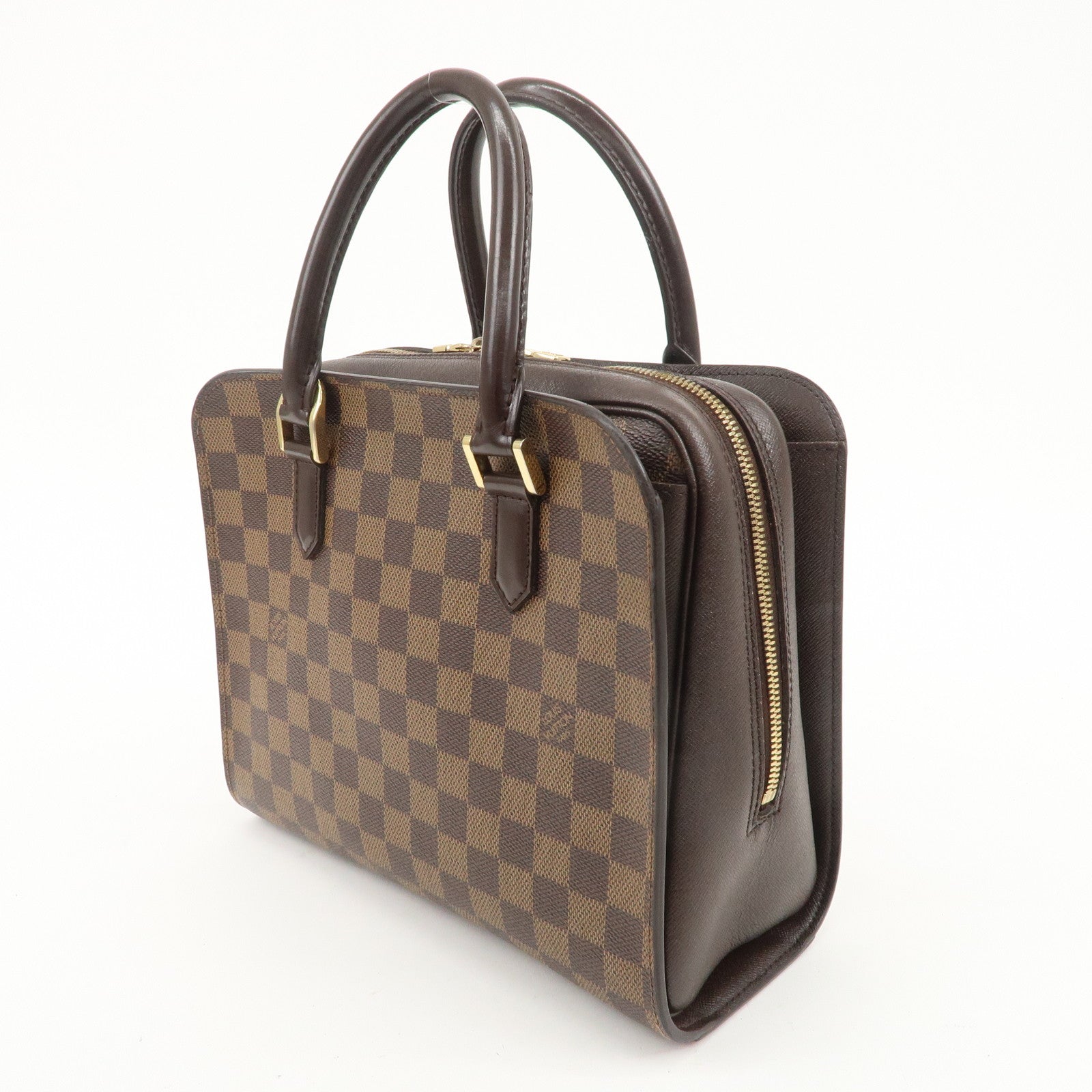 Louis Vuitton Damier Ebene Triana Hand Bag Brown N51155