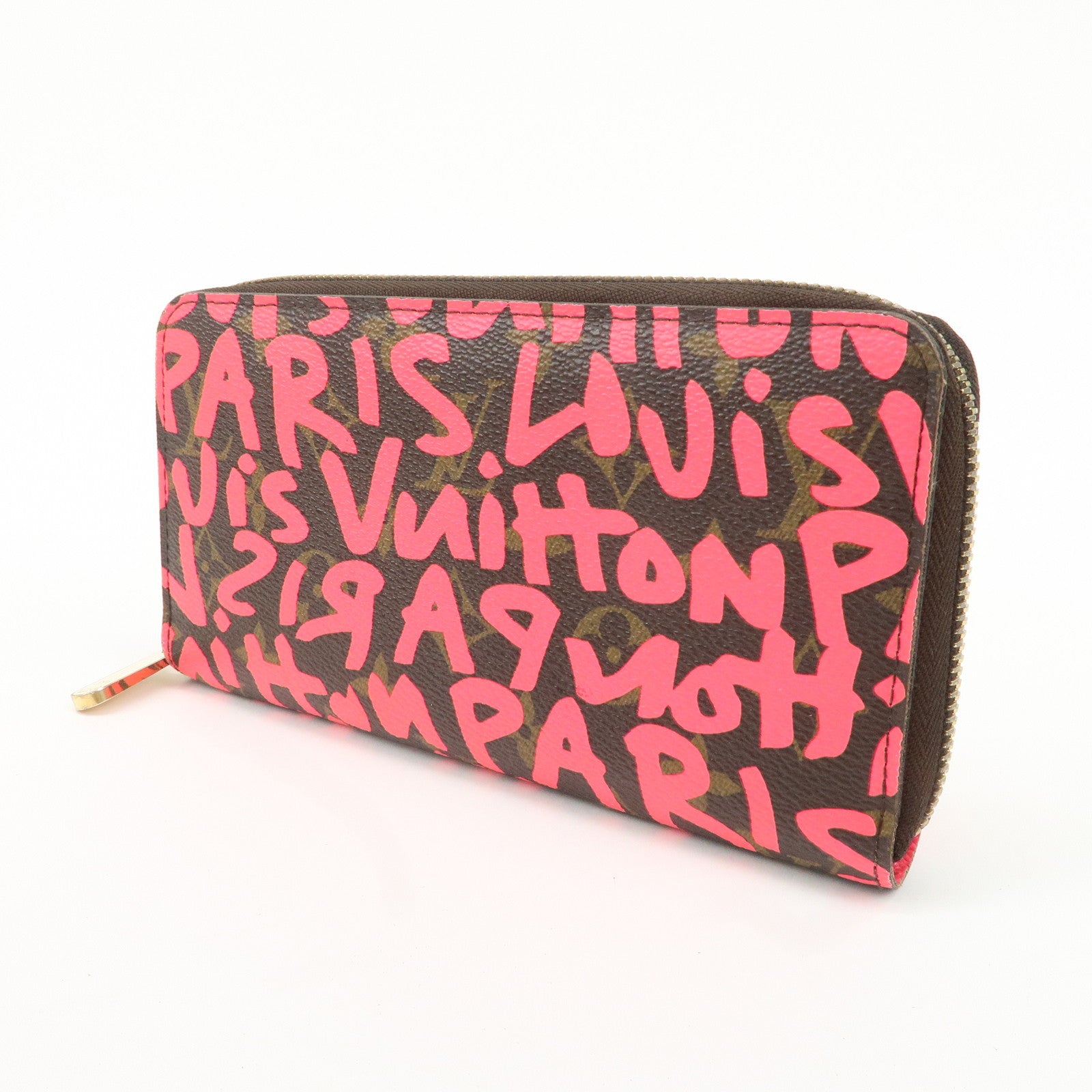 Louis Vuitton Monogram Graffiti Zippy Wallet Fuchsia M93710 Used