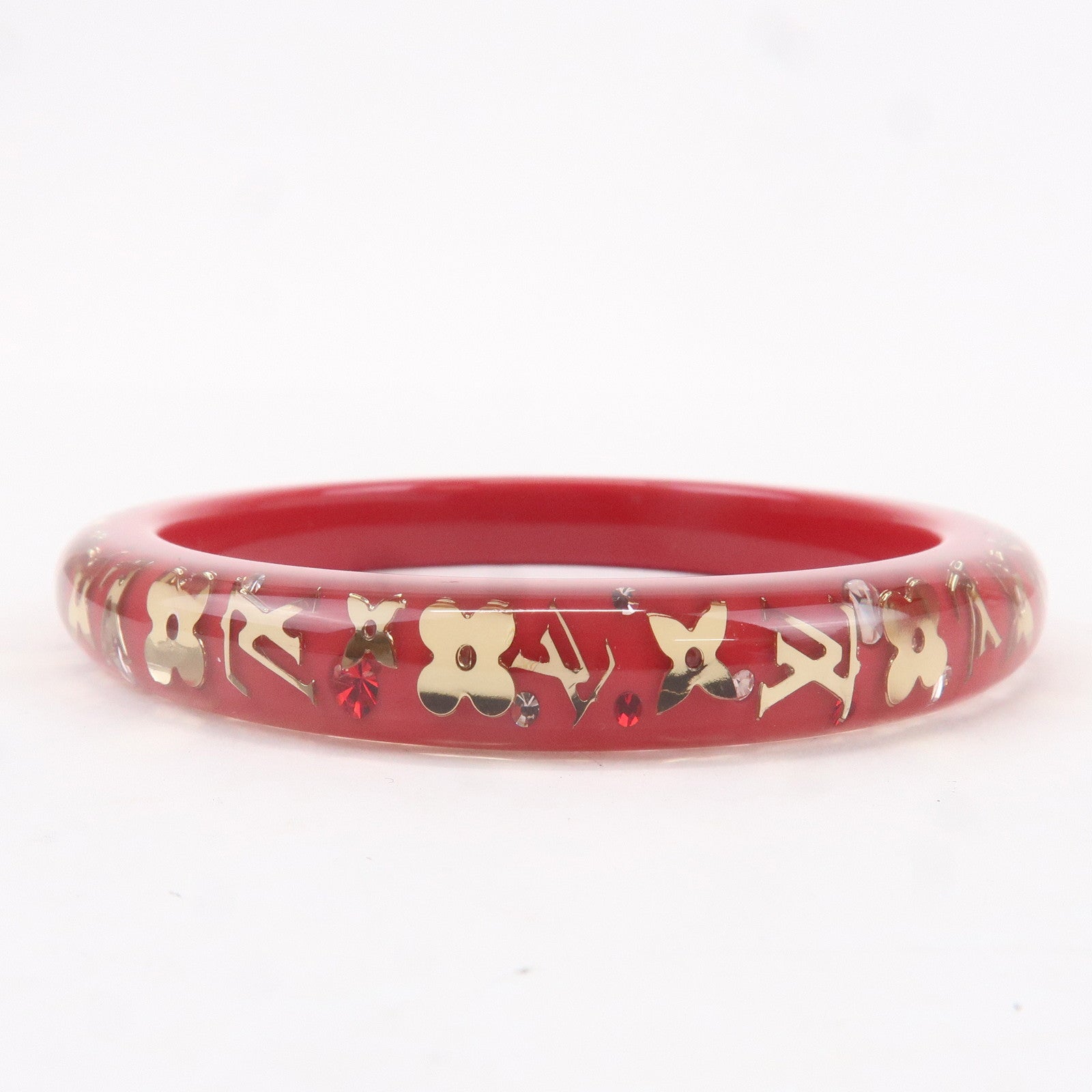 Louis Vuitton Bracelet Inclusion Bangle Red Gold M65017