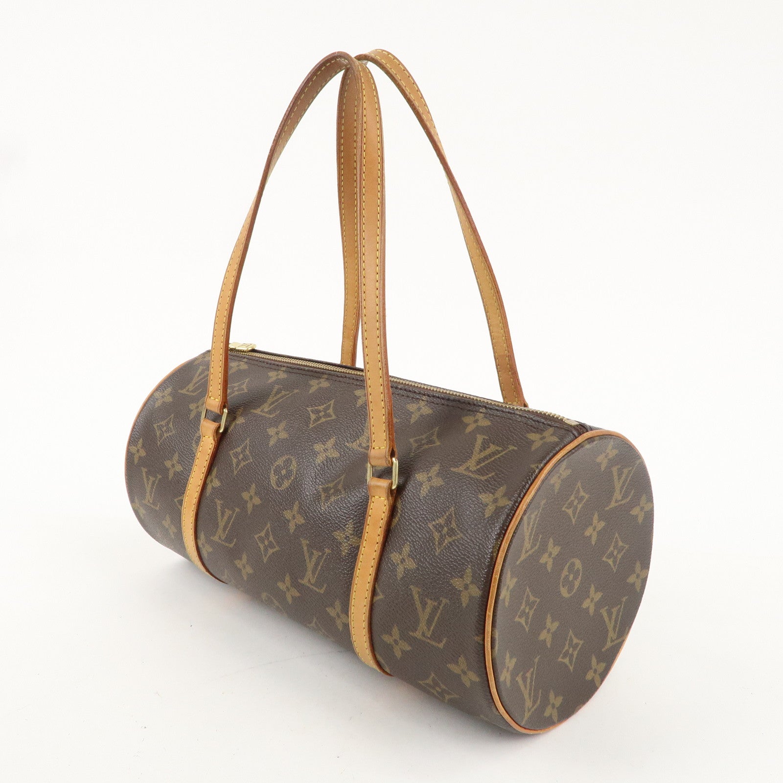 Louis Vuitton Monogram Papillon 30 Hand Bag Brown M51385