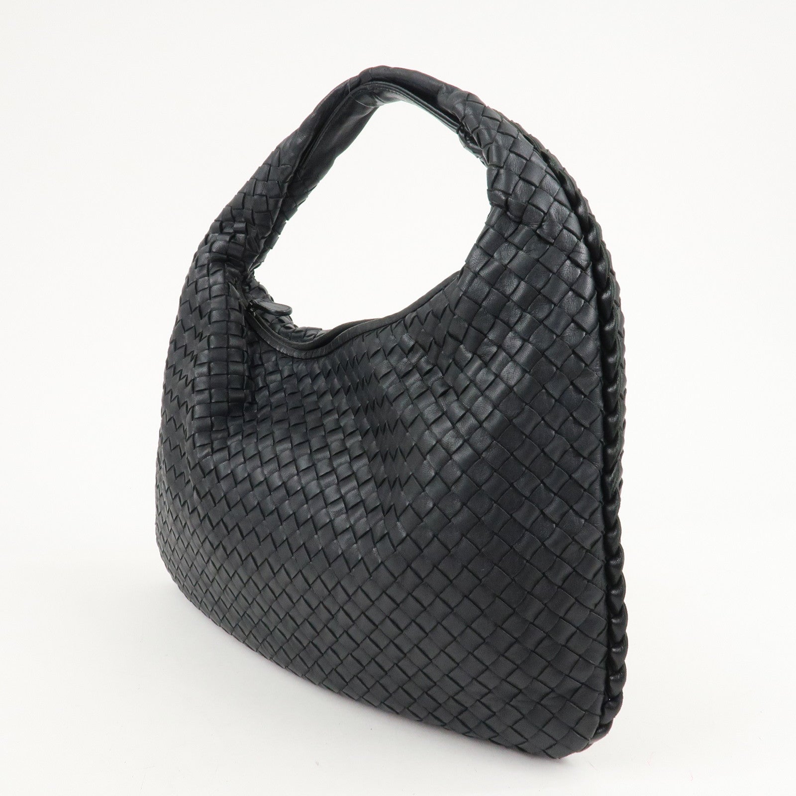 BOTTEGA VENETA Hobo Intrecciato Leather Shoulder Bag 115653