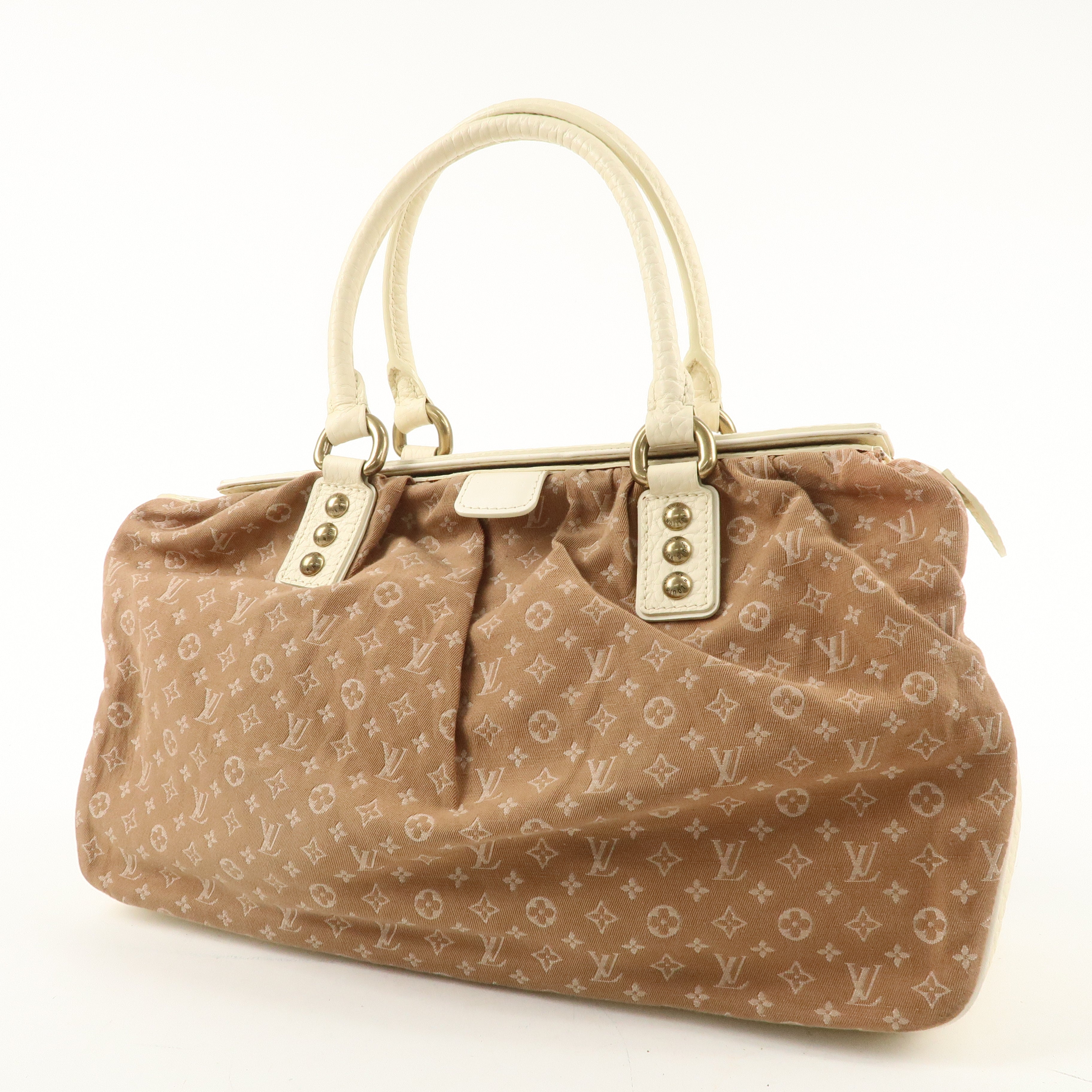 Louis Vuitton Monogram Mini Lin Trapes GM Camel Ivory M40060