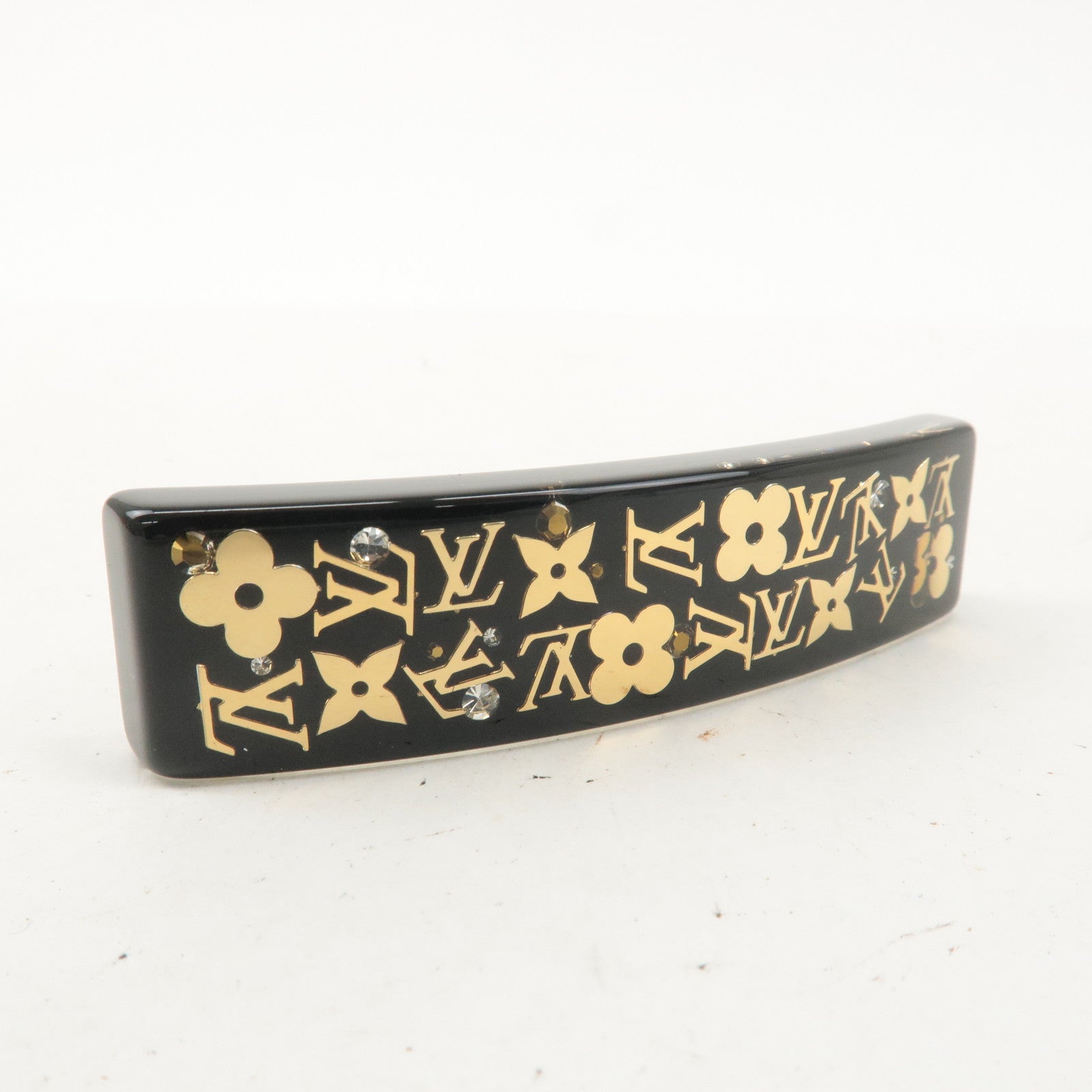 Louis Vuitton Monogram Valletta Inclusion Barrette Black M65304