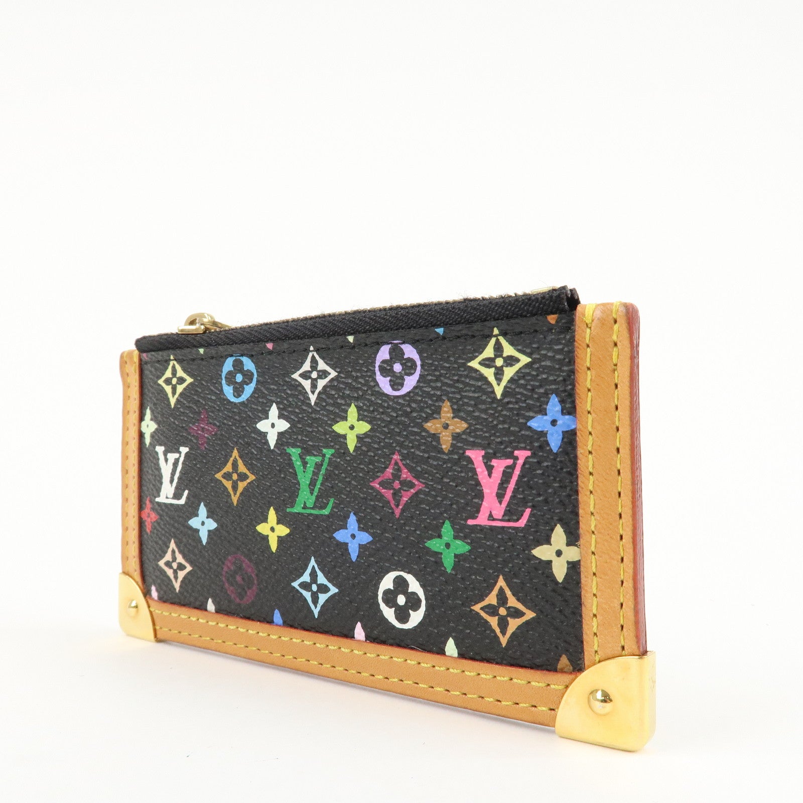 Louis Vuitton Monogram Multicolor Pochette Cles Noir M92654