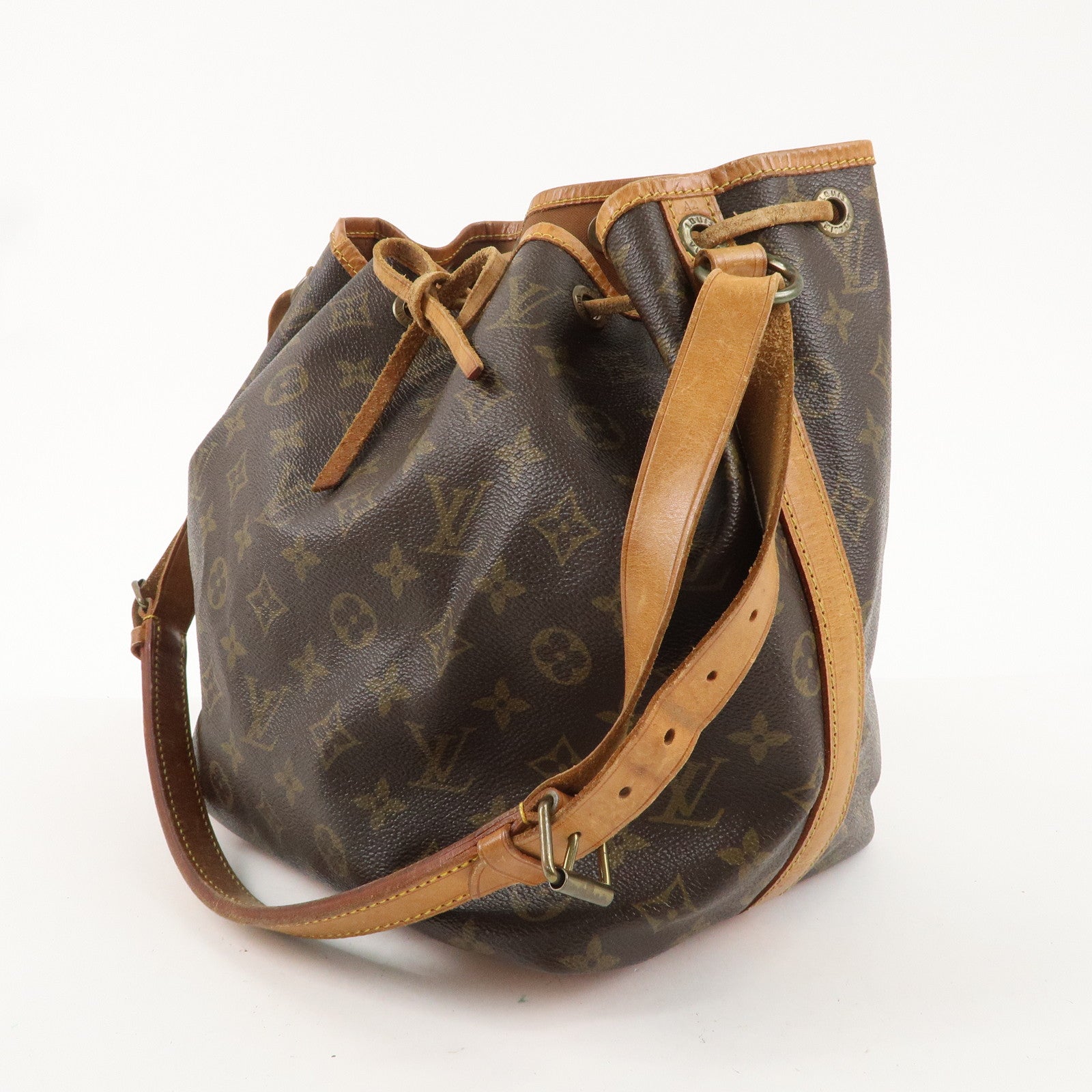 Louis Vuitton Monogram Petit Noe Shoulder Bag Brown M42226