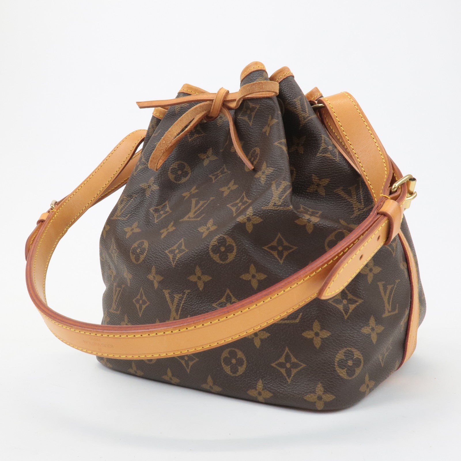 Louis Vuitton Monogram Petit Noe Shoulder Bag Brown M42226