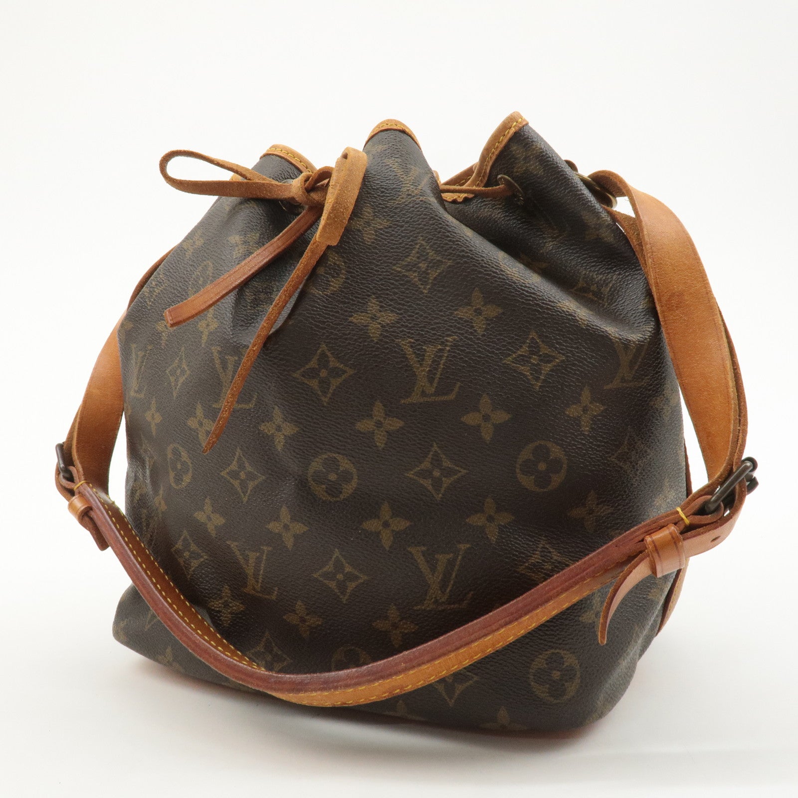 Louis Vuitton Monogram Petit Noe Shoulder Bag Brown M42226