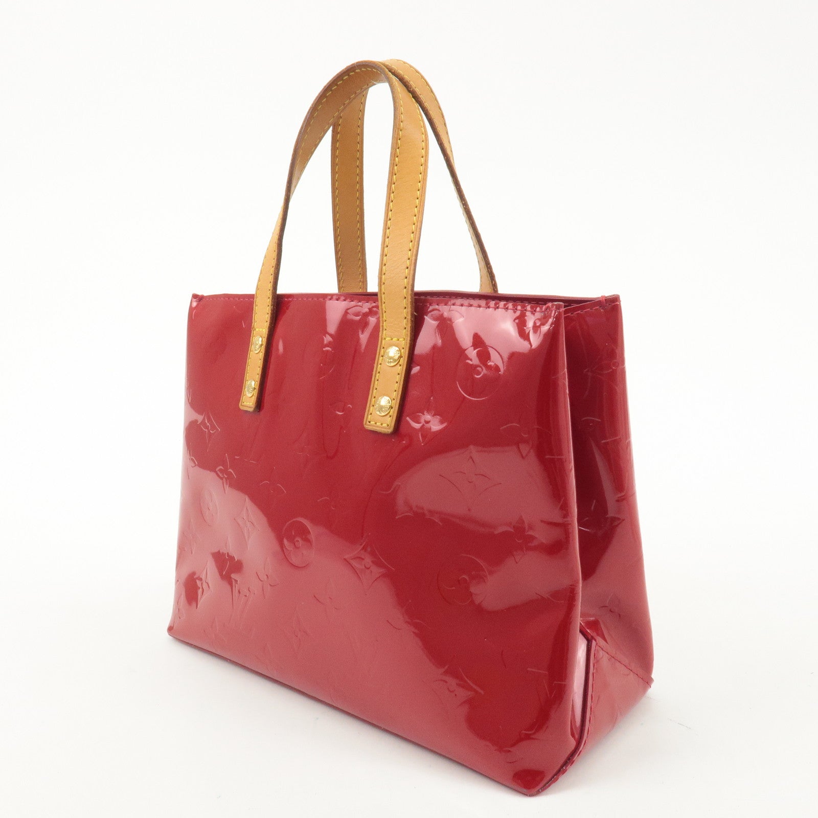 Louis Vuitton Monogram Vernis Lead PM Hand Bag Red M91990