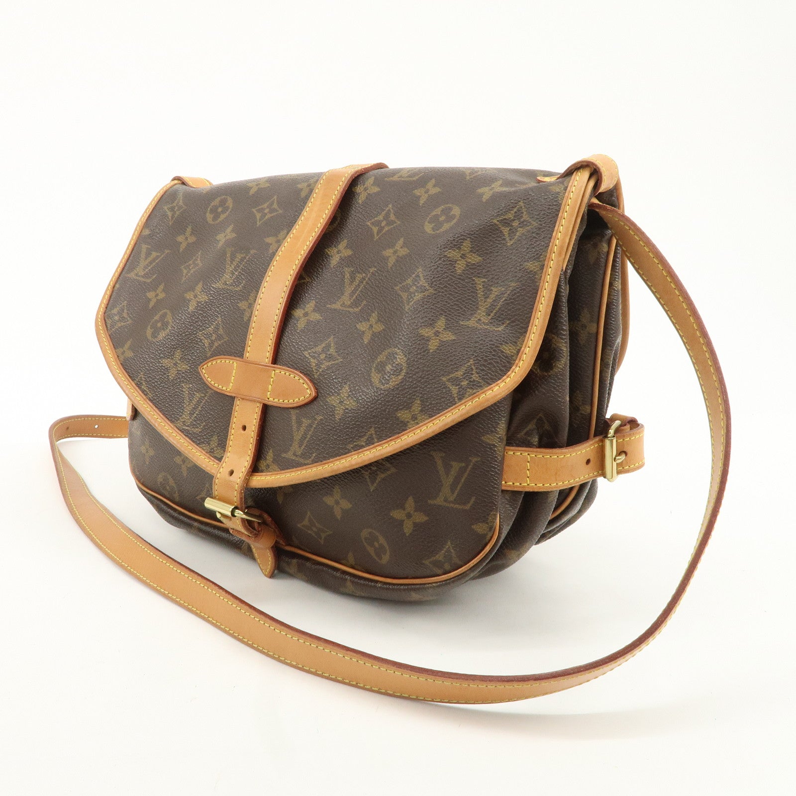 Louis Vuitton Monogram Saumur 30 Crossbody Bag Brown M42256 Used