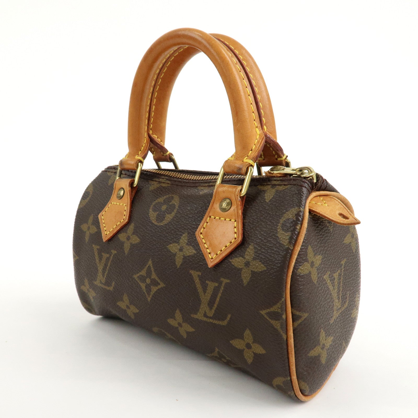 Louis Vuitton Monogram Mini Speedy Hand Bag Brown M41534