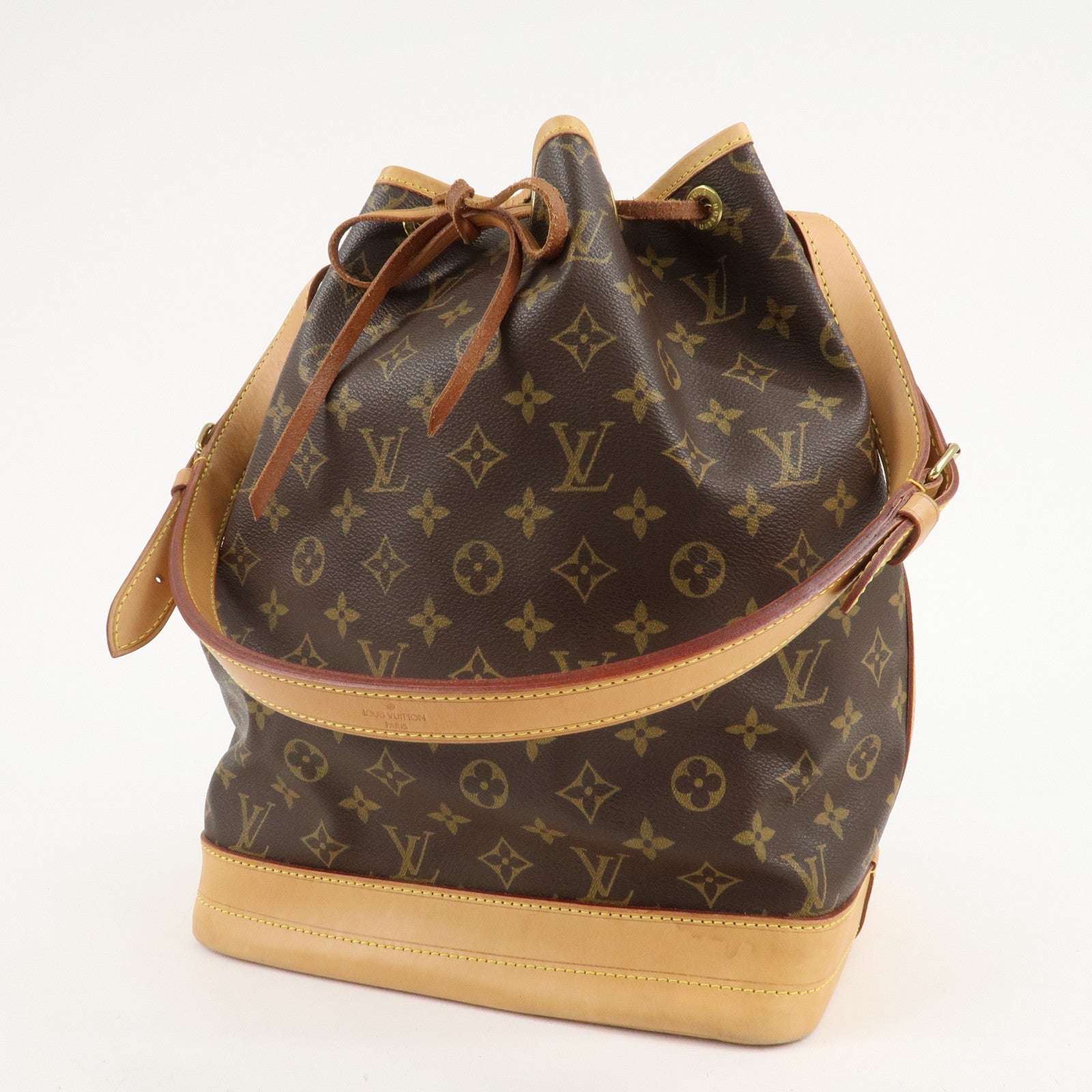 Louis Vuitton Monogram Noe Shoulder Bag Hand Bag Brown M42224 Used