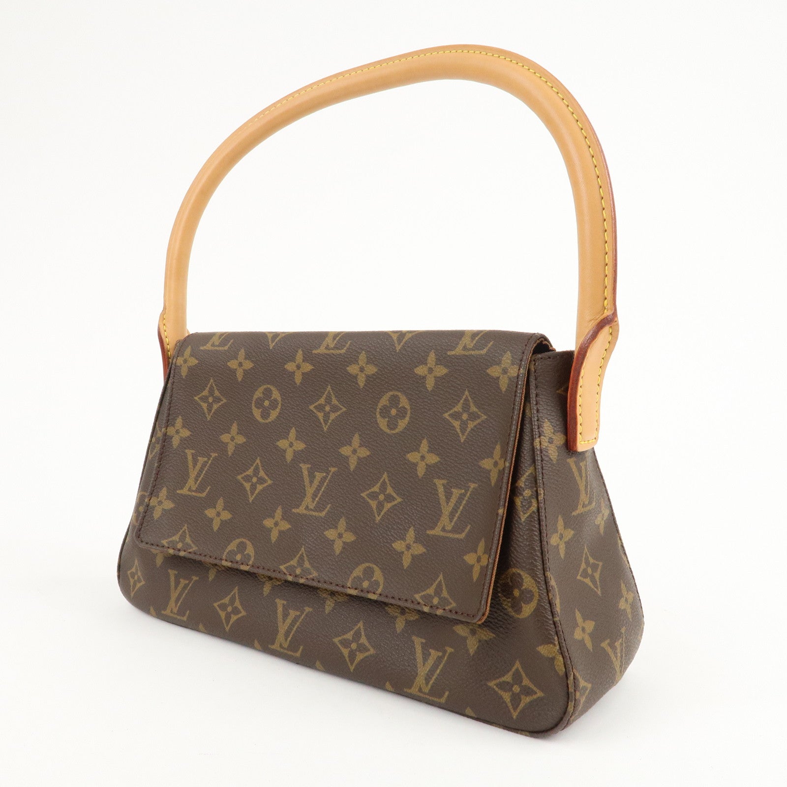 Louis Vuitton Monogram Mini Looping Shoulder Bag Hand Bag M51147 Used