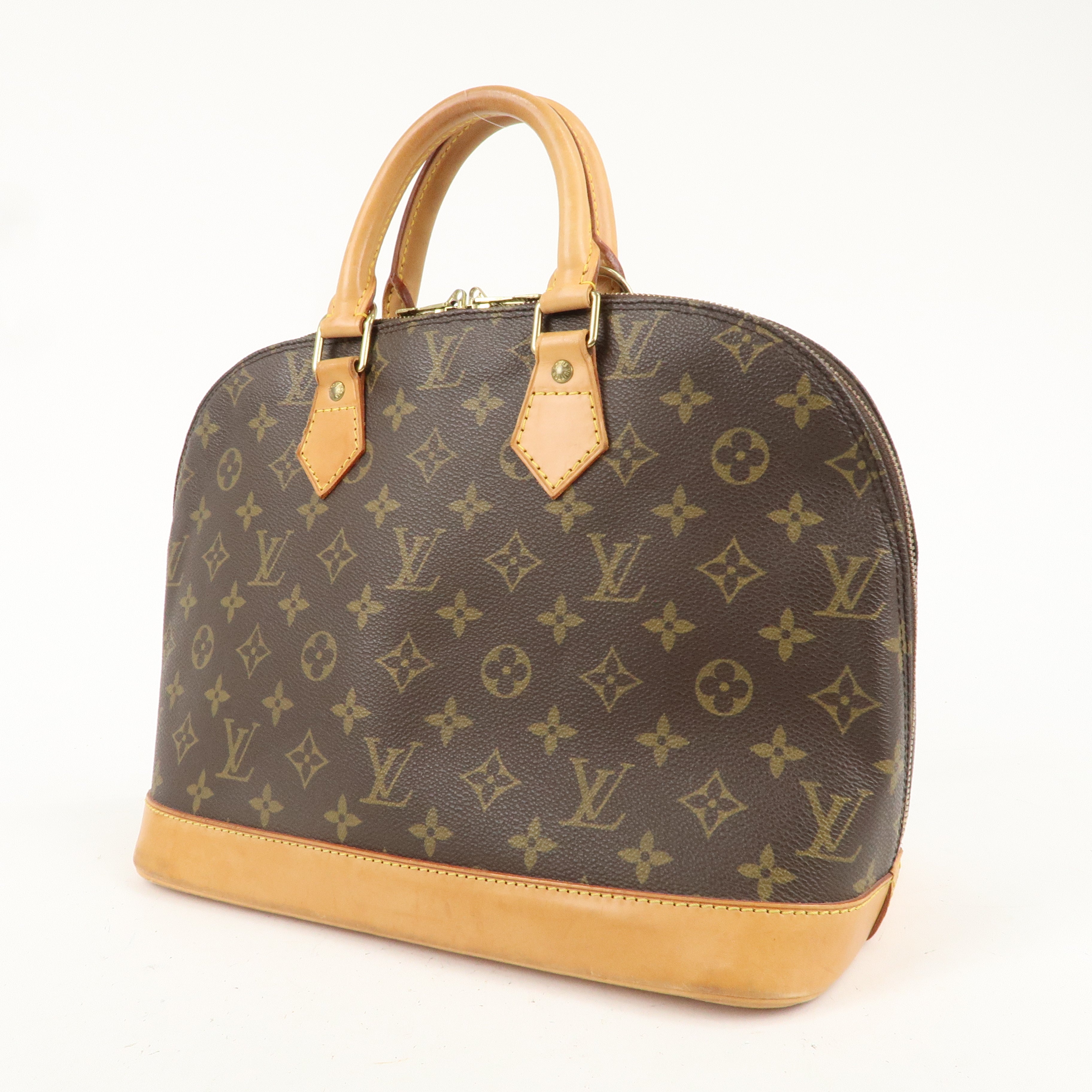 Louis Vuitton Monogram Alma Hand Bag Brown M51130