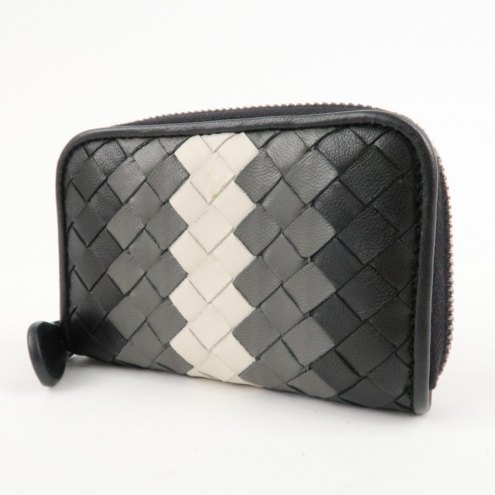 BOTTEGA VENETA Intrecciato Leather Round Coin Case