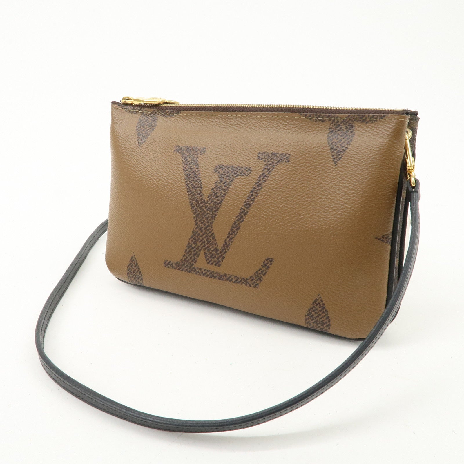 Louis Vuitton Giant Reverse Pochette Double Zip Shoulder Bag Used