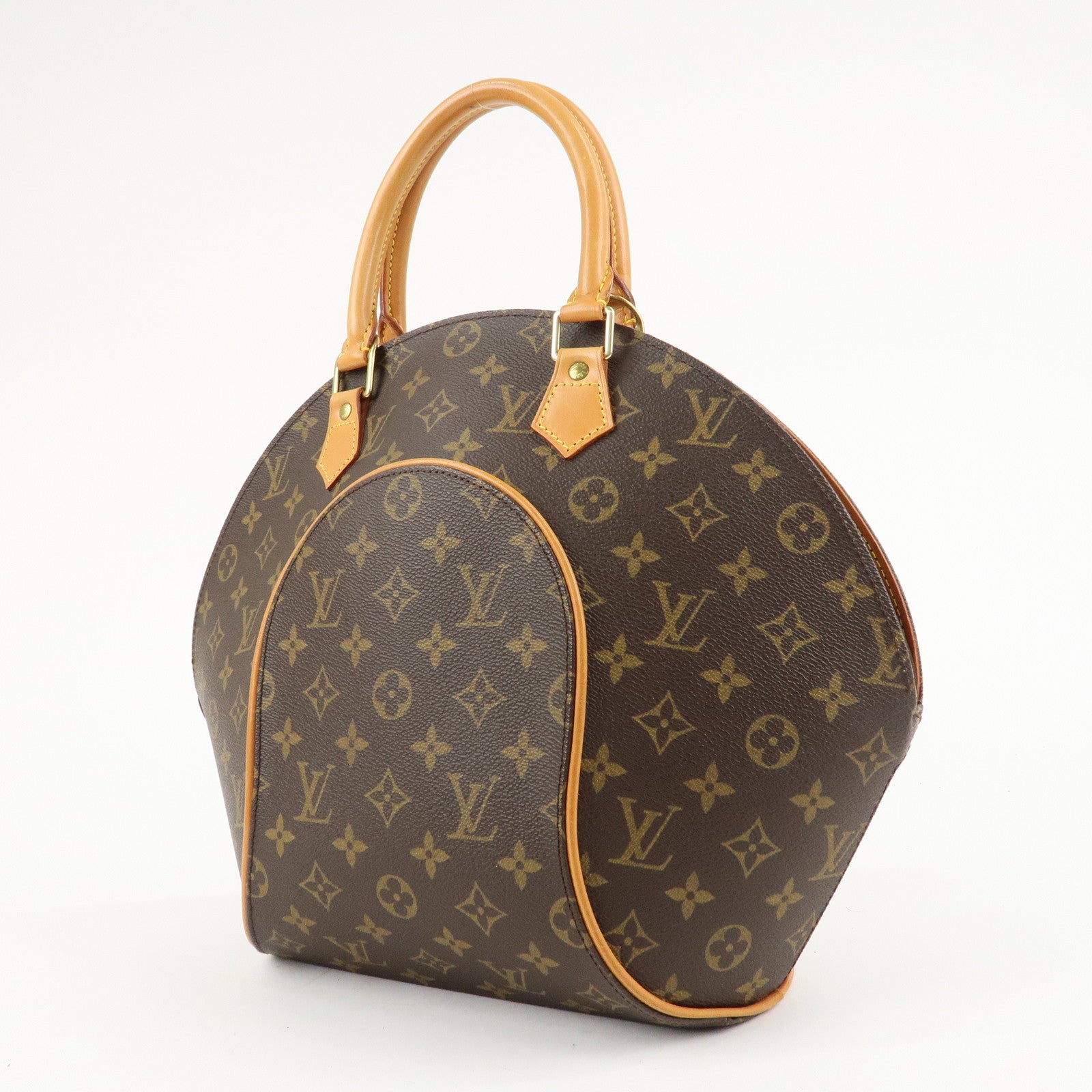 Louis Vuitton Monogram Ellipse MM Hand Bag Brown M51126 Used