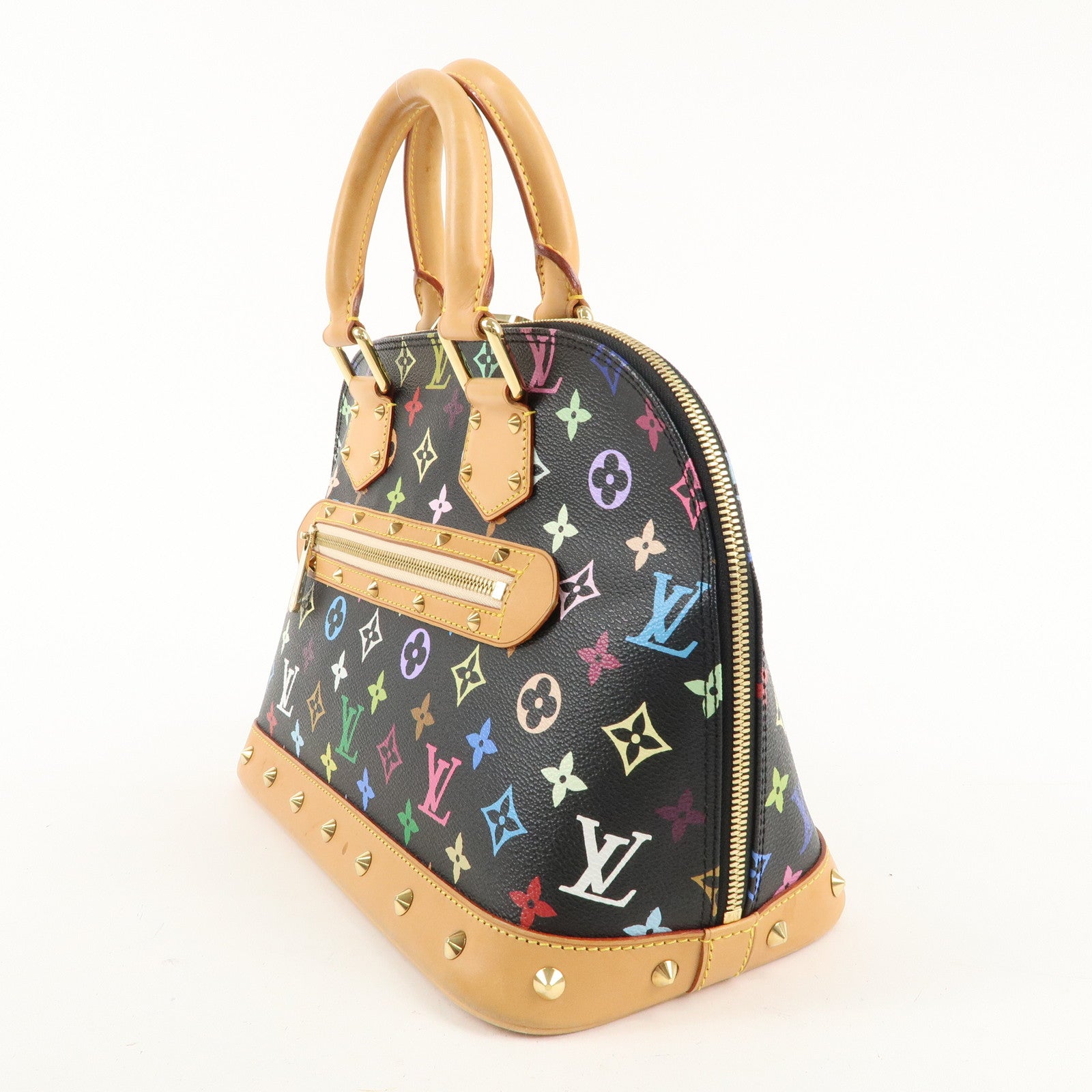 Louis Vuitton Monogram Multi Color Alma Hand Bag Noir M92646