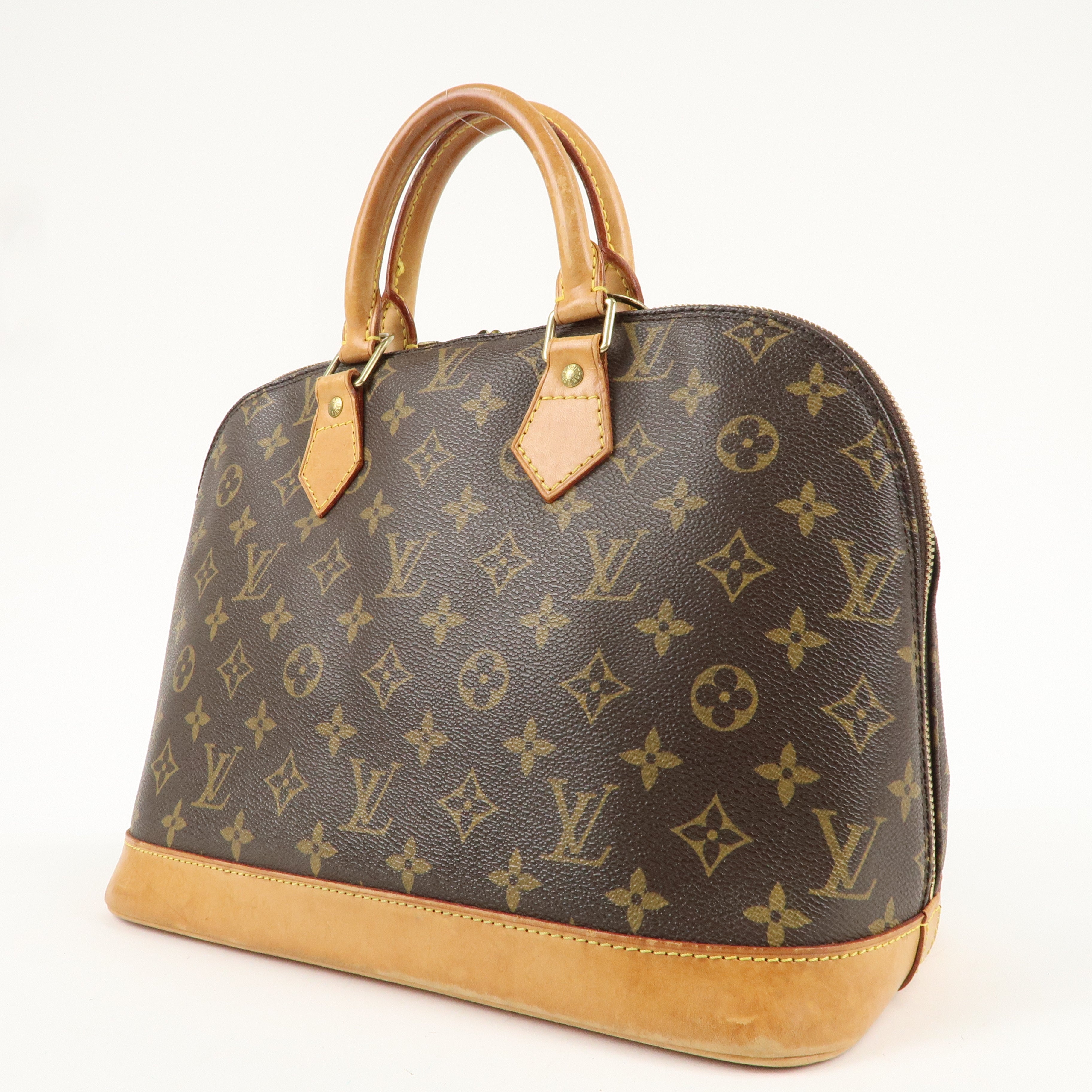 Louis Vuitton Monogram Alma Hand Bag Brown M51130