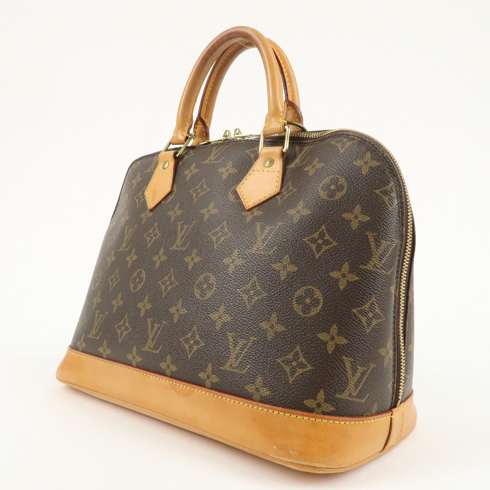 Louis Vuitton Monogram Alma Hand Bag Brown M51130