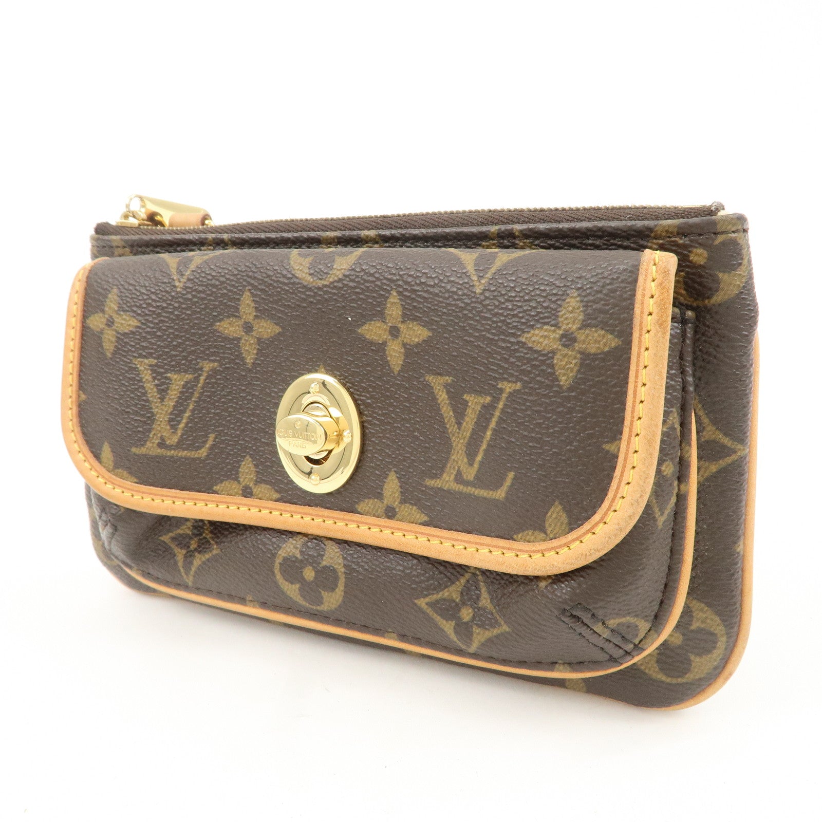 Louis Vuitton Monogram Pochette Tikal Pouch Purse M60019 Used