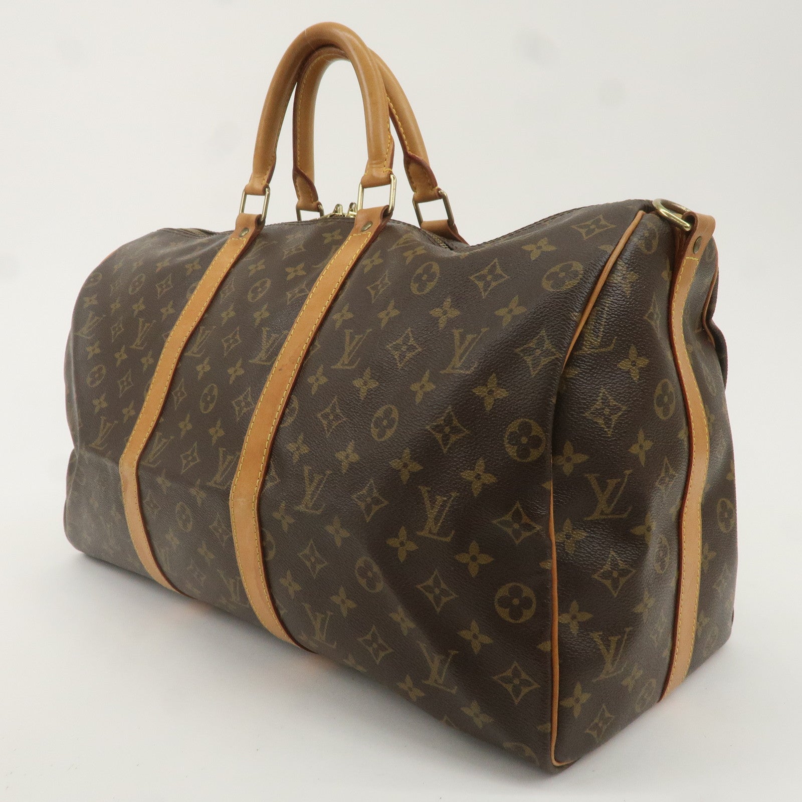 Louis Vuitton Monogram Keep All Bandouliere 50 Boston Bag M41416