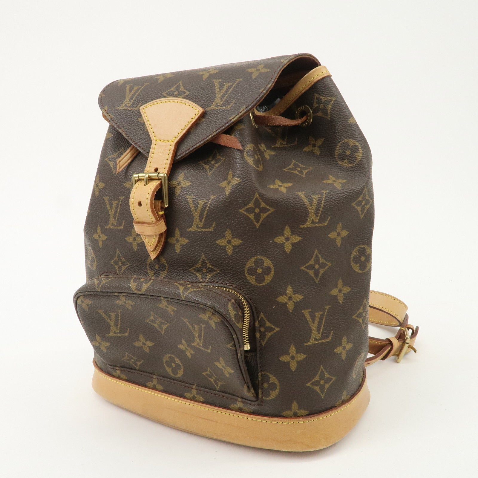 Louis Vuitton Monogram Montsouris MM Back Pack Bag M51136 Used