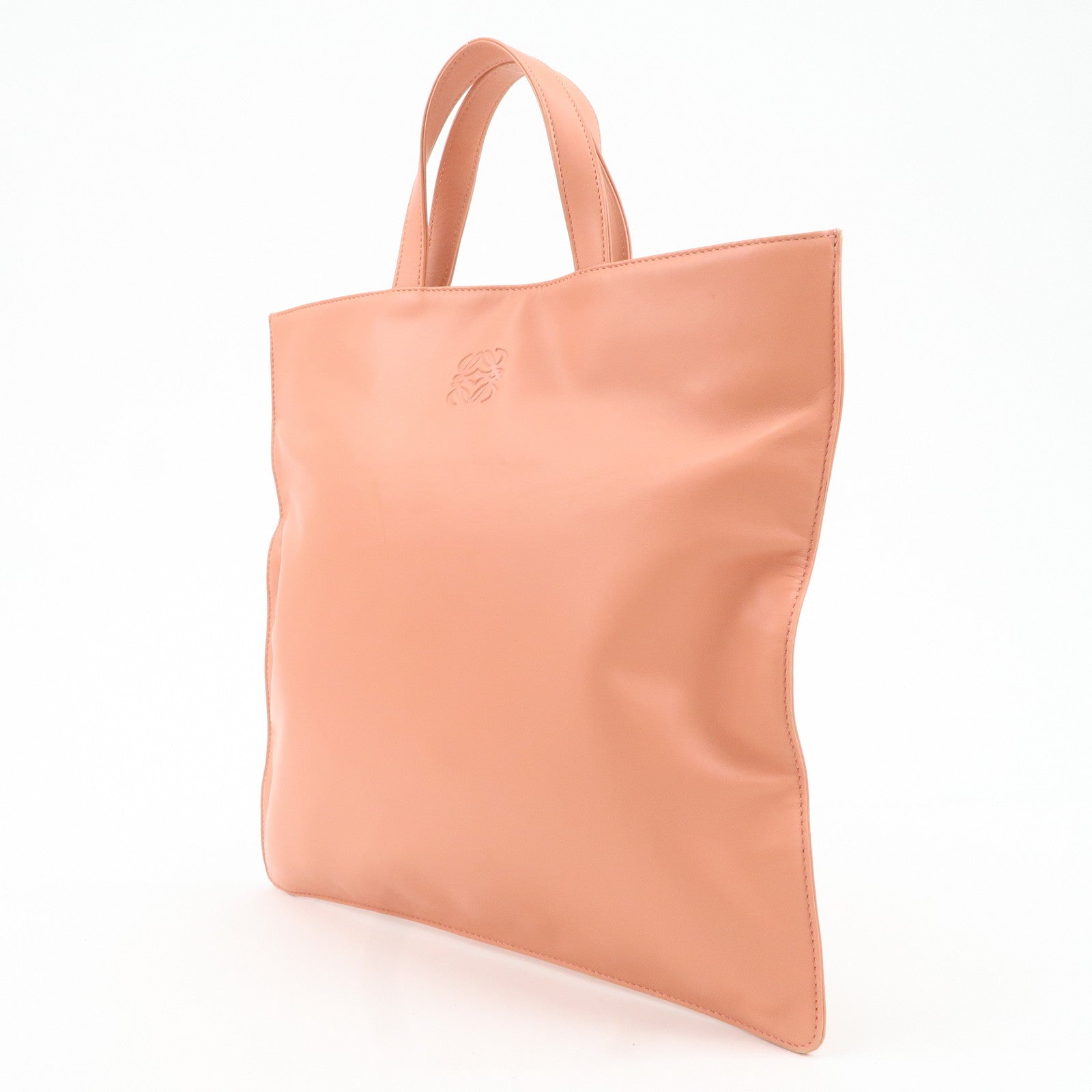 LOEWE Anagram Leather Tote Bag Hand Bag Pink