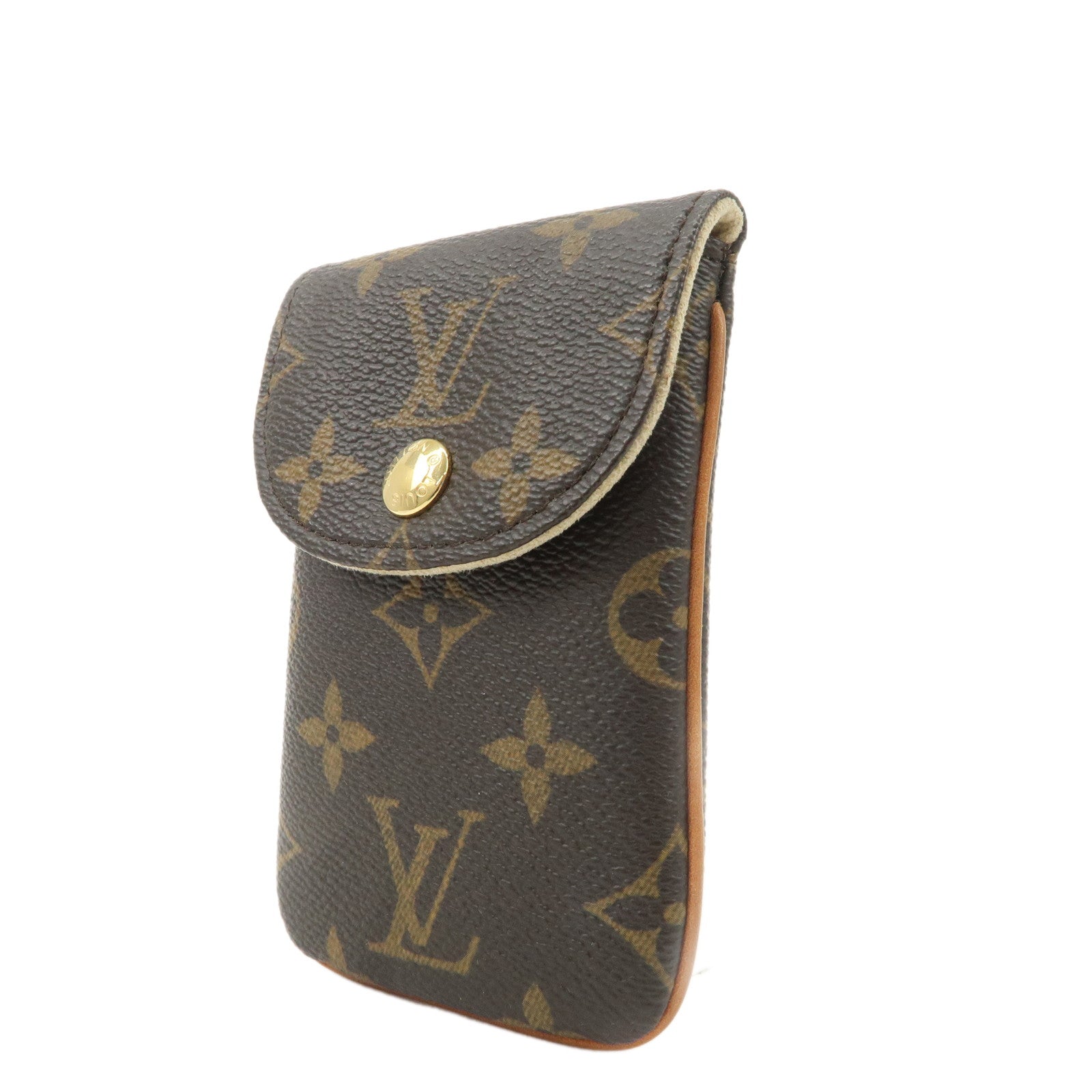 Louis Vuitton Monogram Etui Telefonne MM Brown M66546 Used