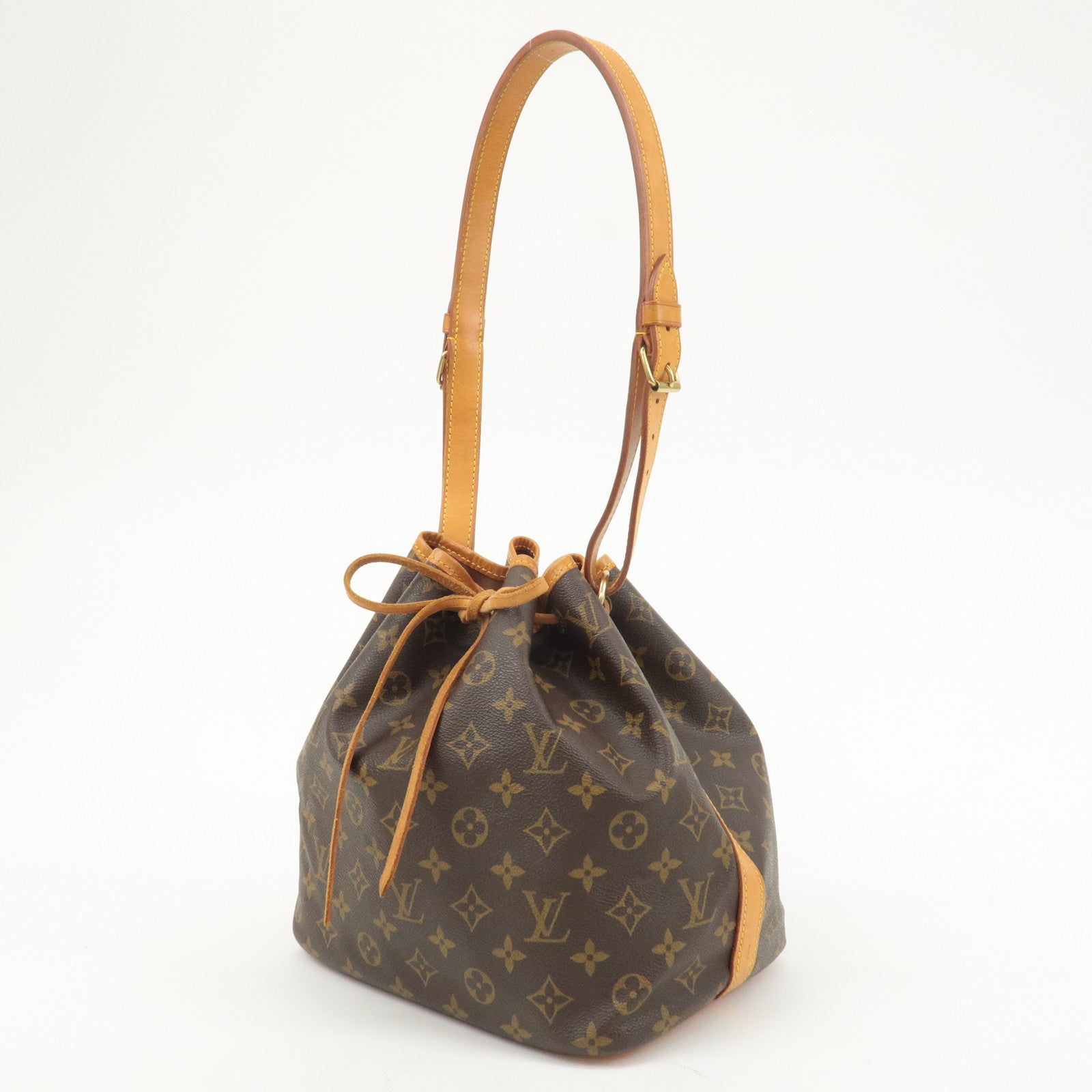 Louis Vuitton Monogram Petit Noe Shoulder Bag Brown M42226