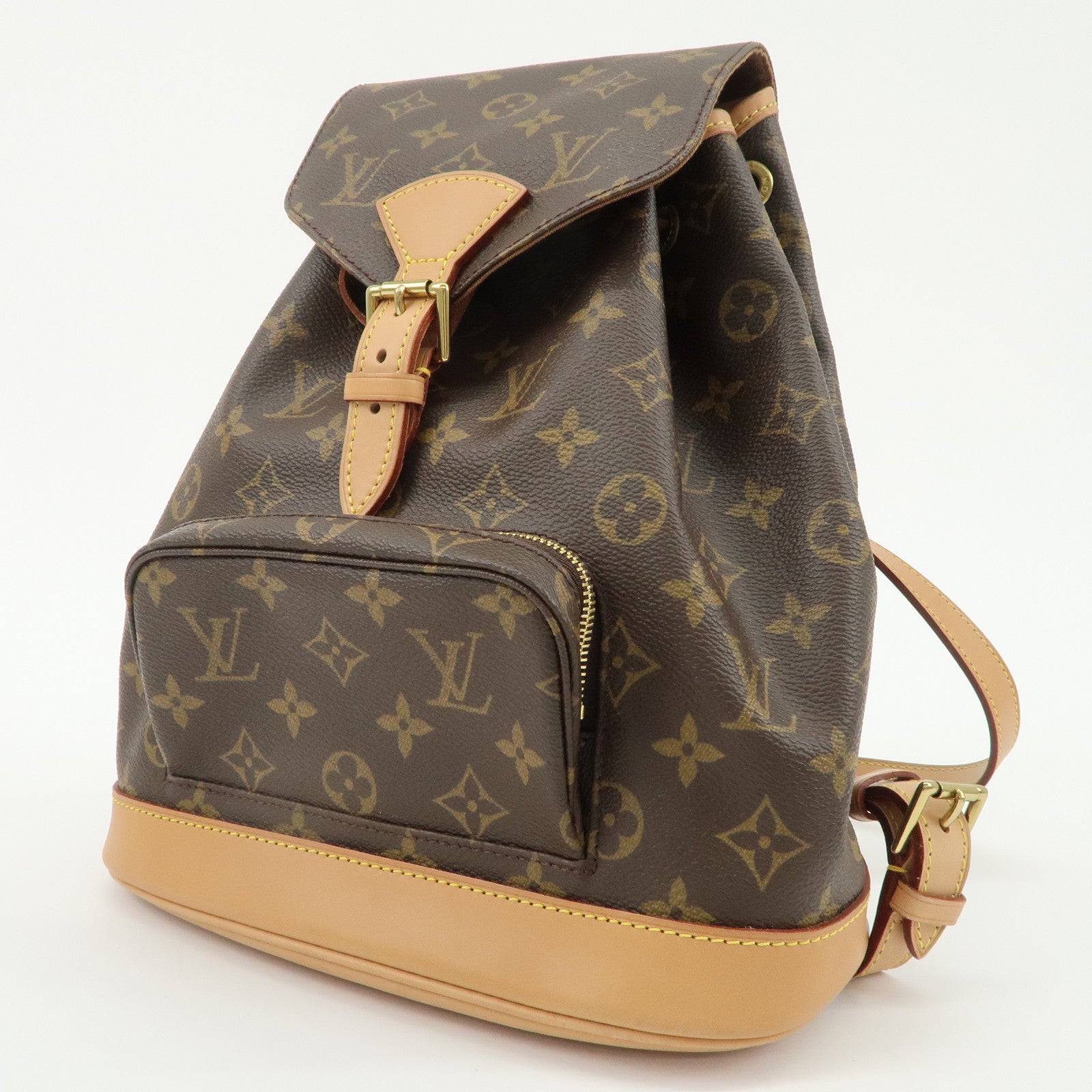 Louis Vuitton Monogram Montsouris MM Back Pack Bag M51136 Used