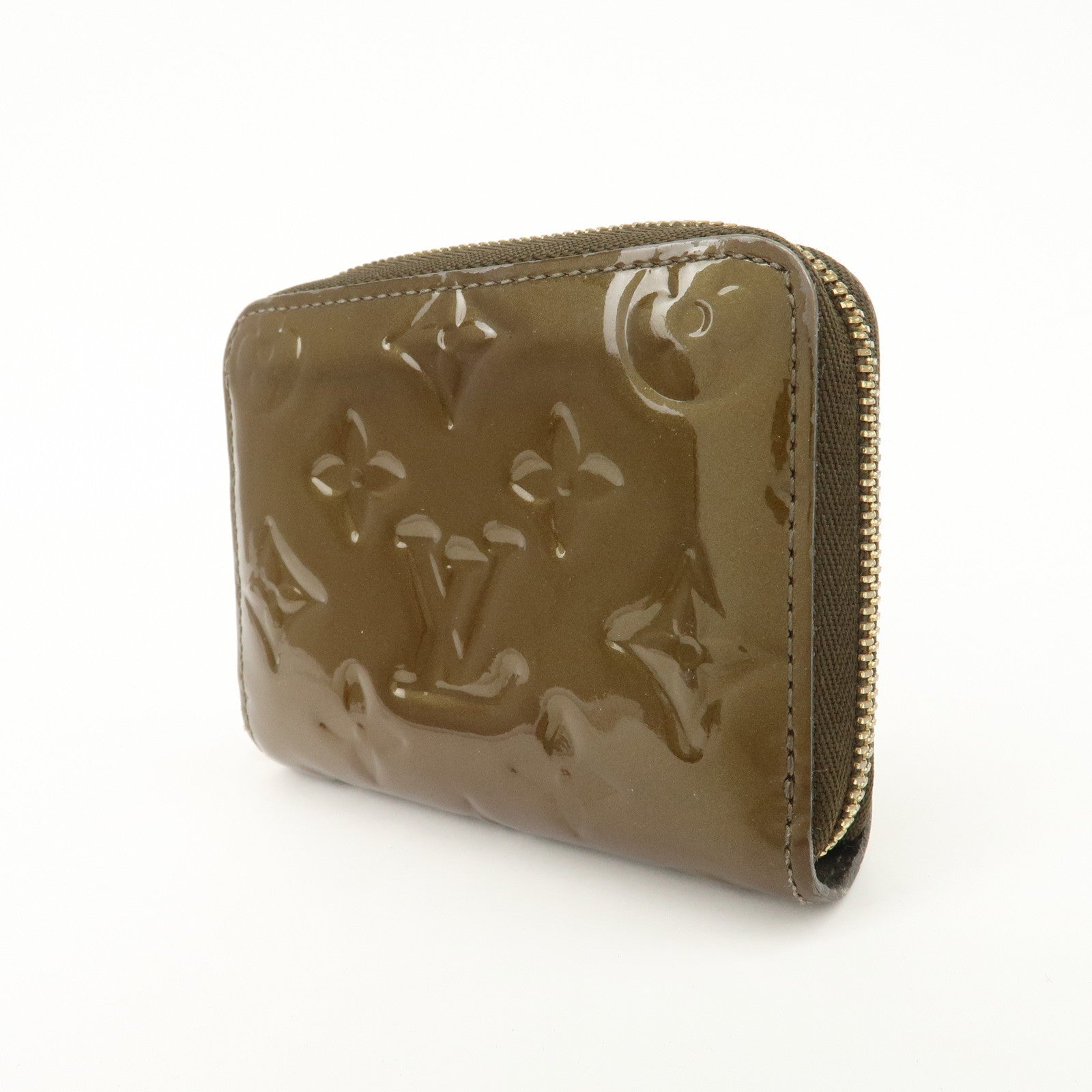 Louis Vuitton Monogram Vernis Zippy Coin Case Purse Veil Bronze