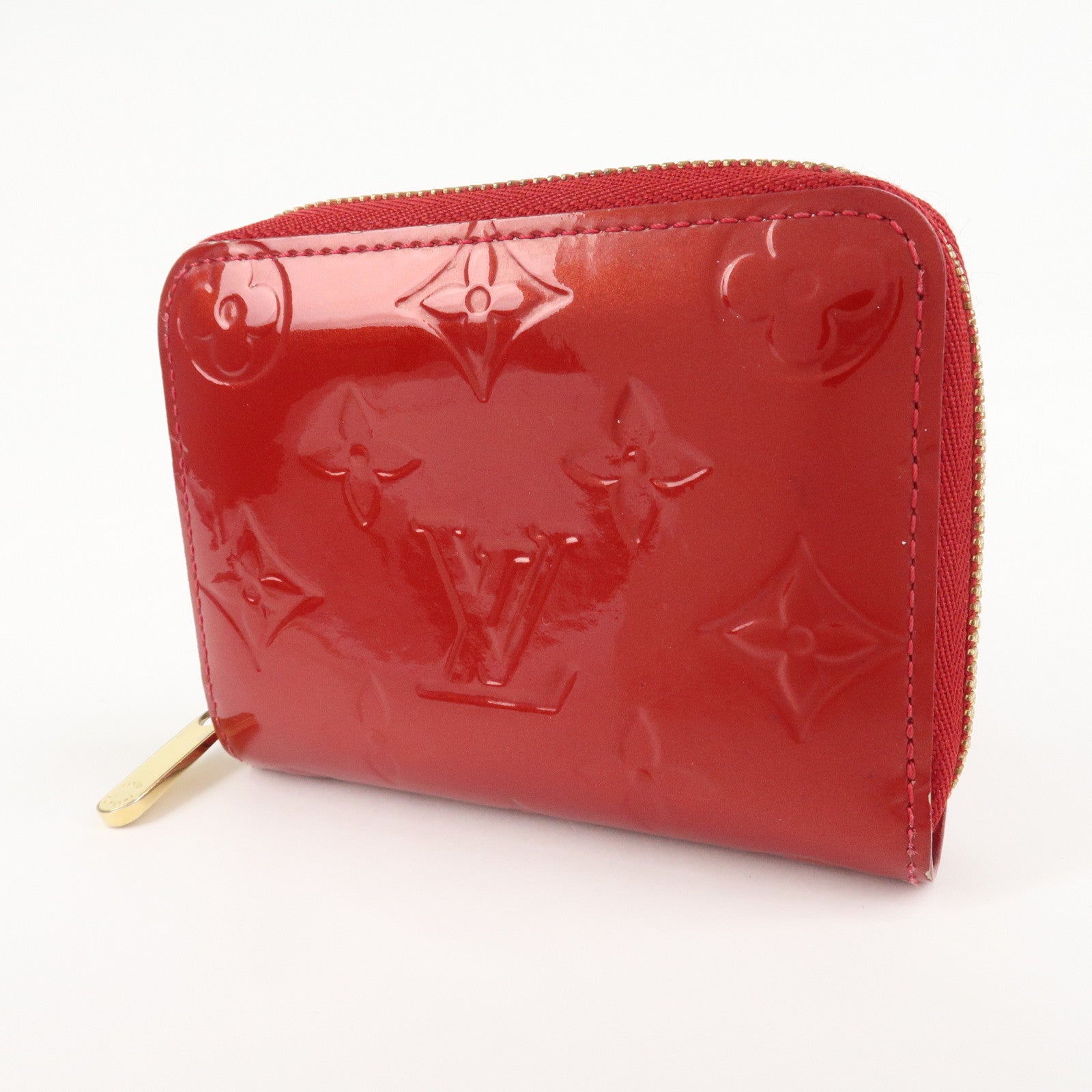 Louis Vuitton Monogram Vernis Zippy Coin Purse M93608 Red