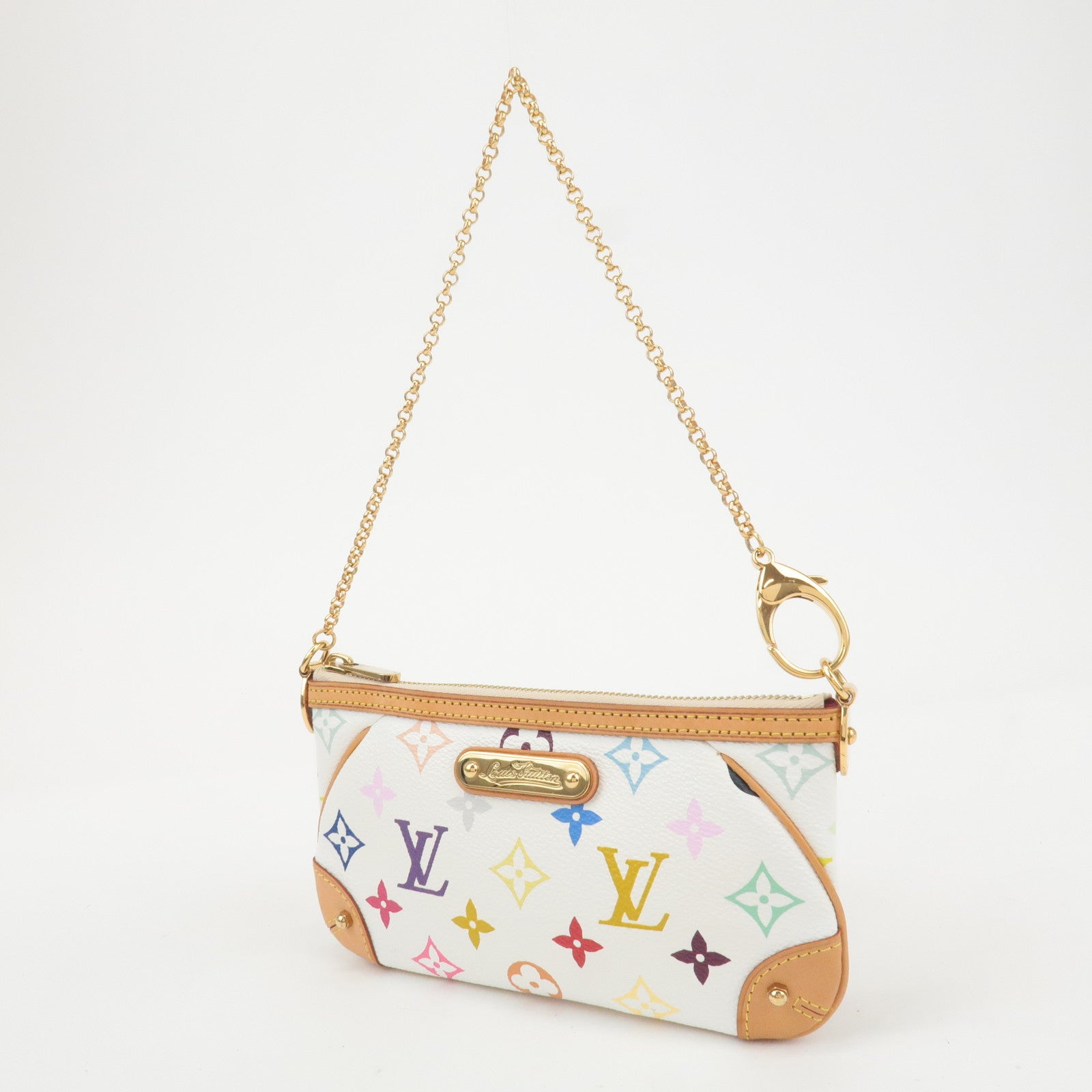 Louis Vuitton Monogram Multicolor Pochette Milla MM Blanc M60096