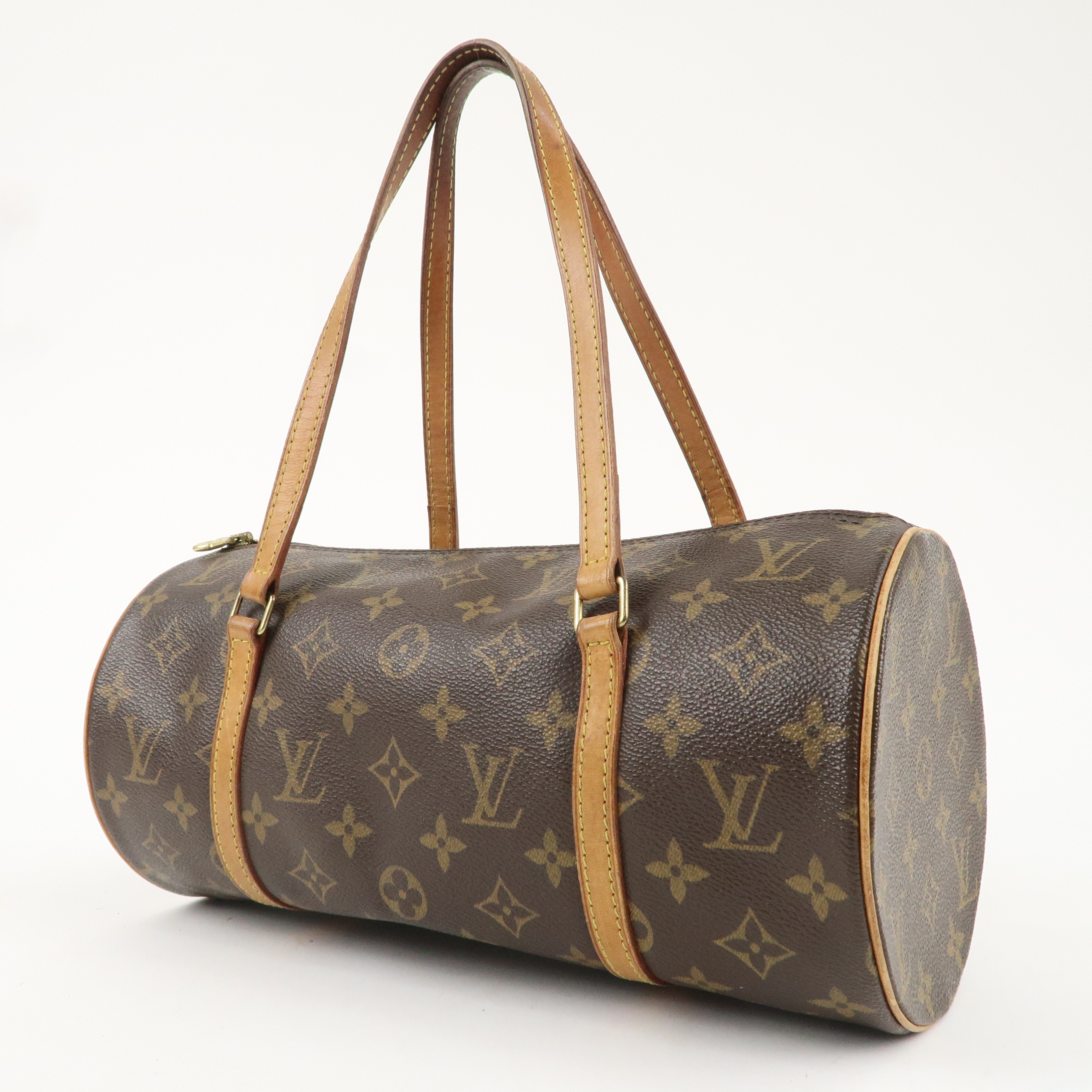 Louis Vuitton Monogram Papillon 30 Hand Bag Brown M51385